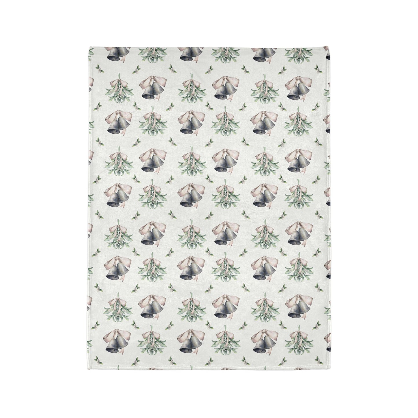Mistletoe and Silver Bells Christmas Blanket