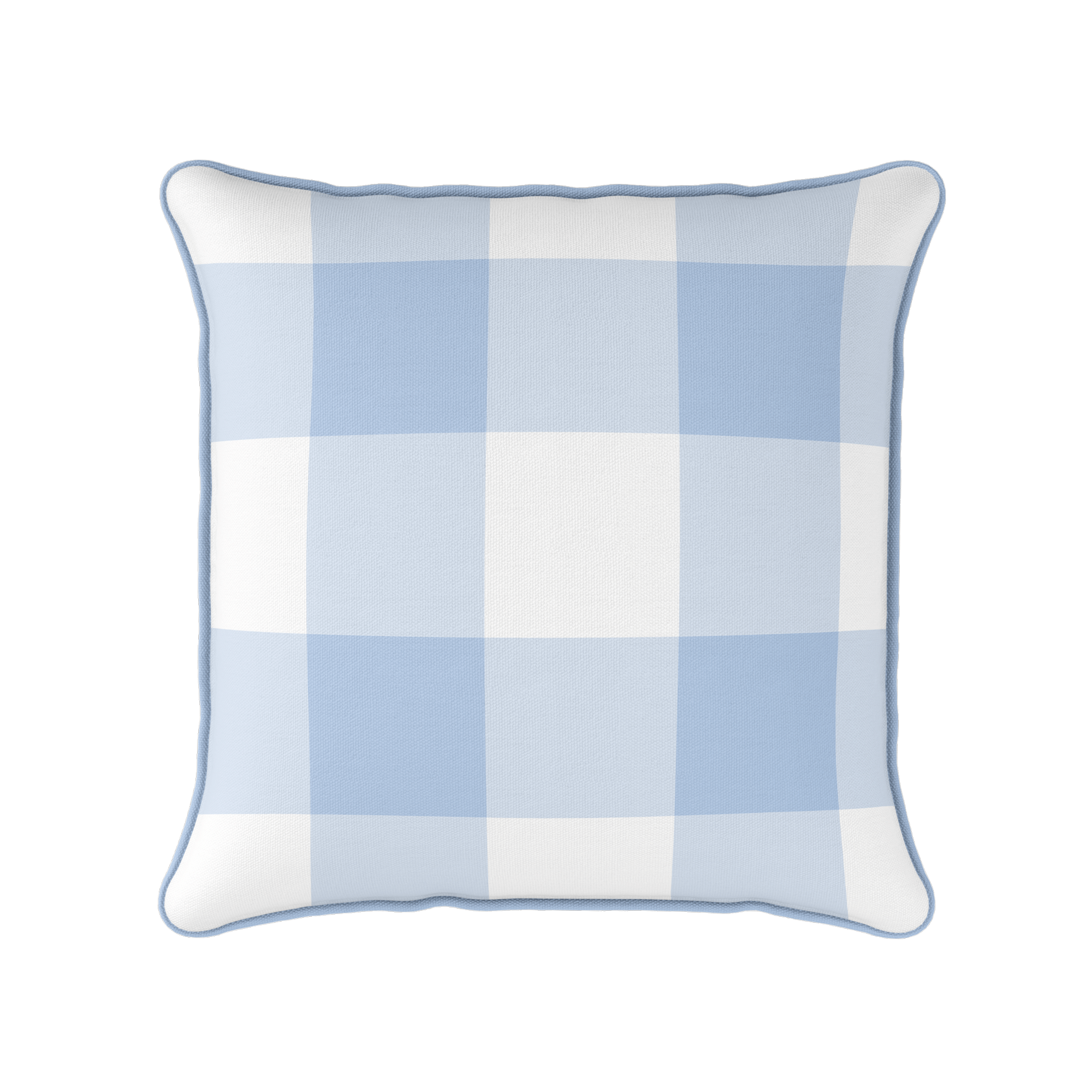 Gingham Check Jumbo Fabric - Cornflower