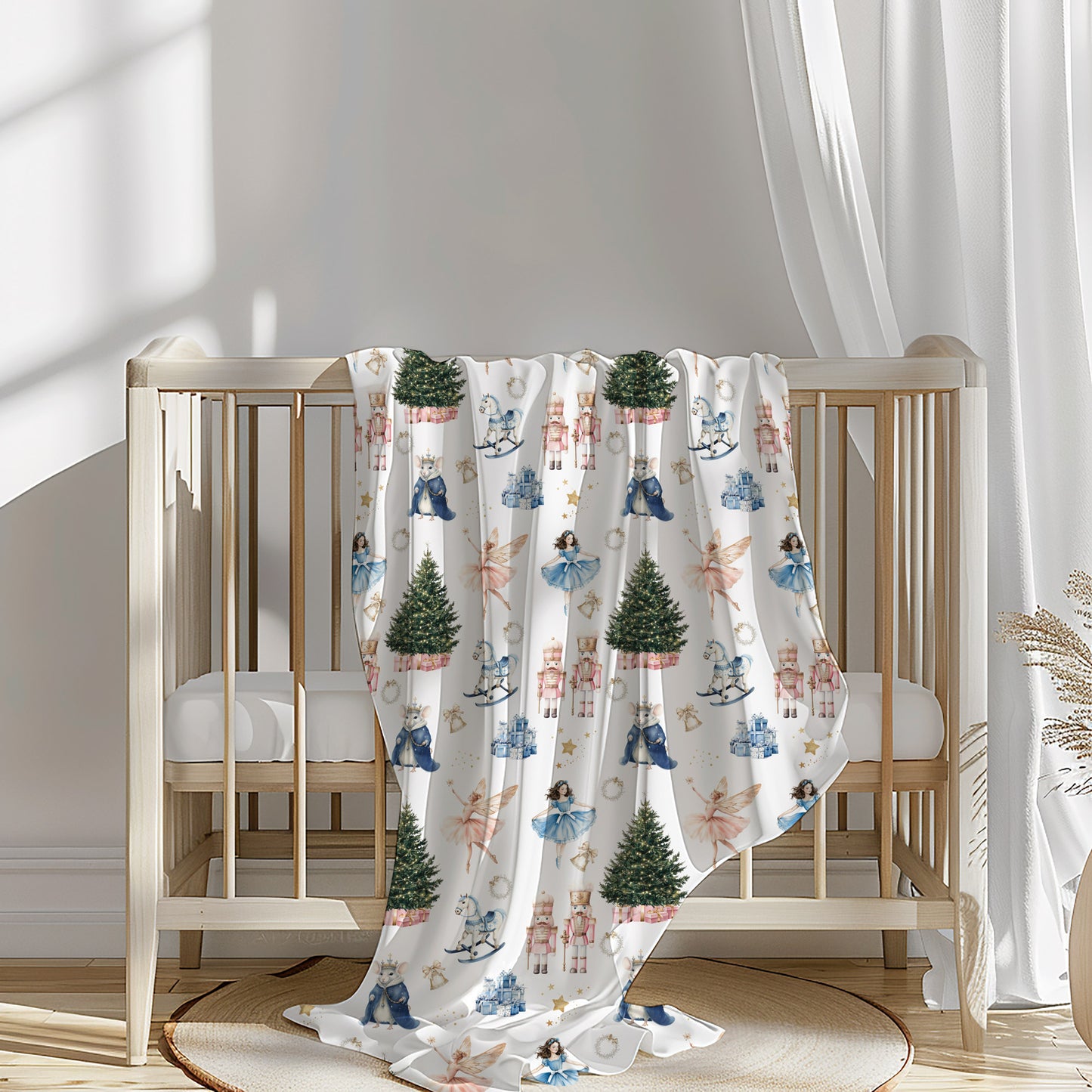 Nutcracker Ballet Christmas Blanket