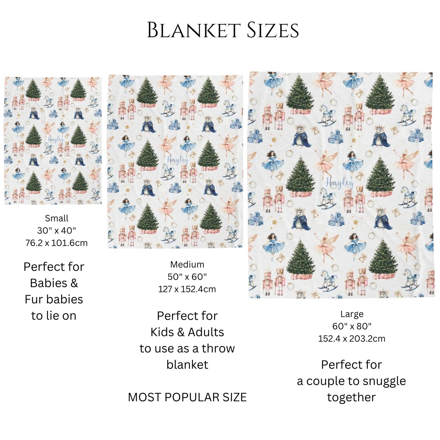 Nutcracker Ballet Christmas Blanket