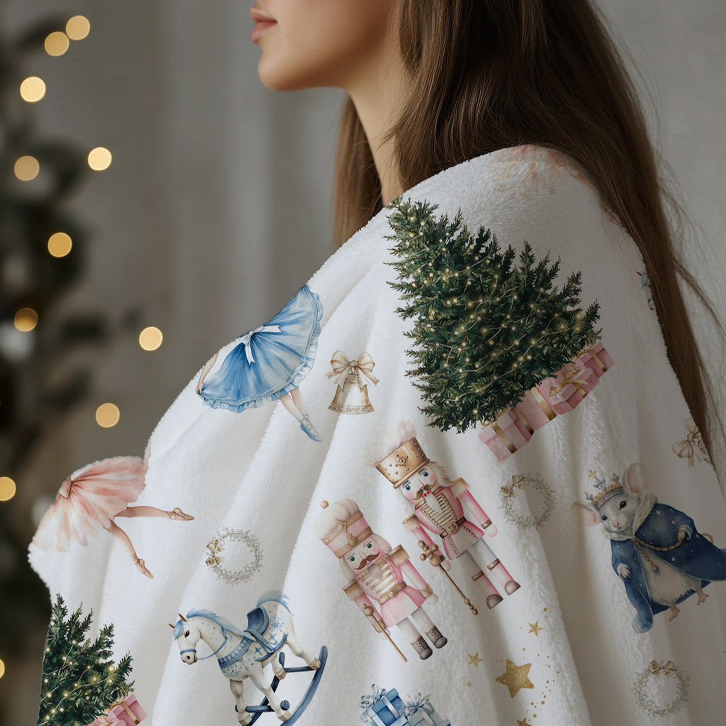 Nutcracker Ballet Christmas Blanket