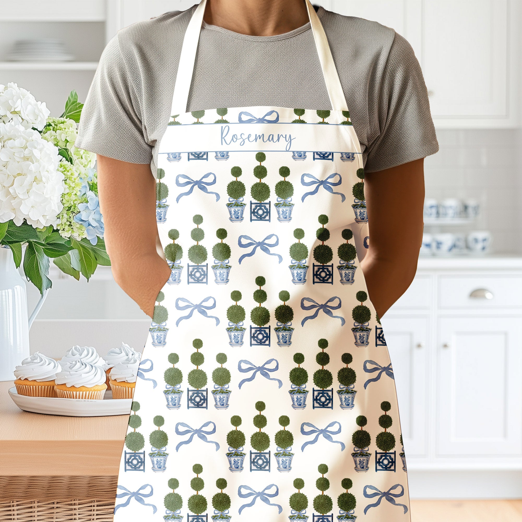 Topiary Tree Apron with Personalisation - Hydrangea Lane Home