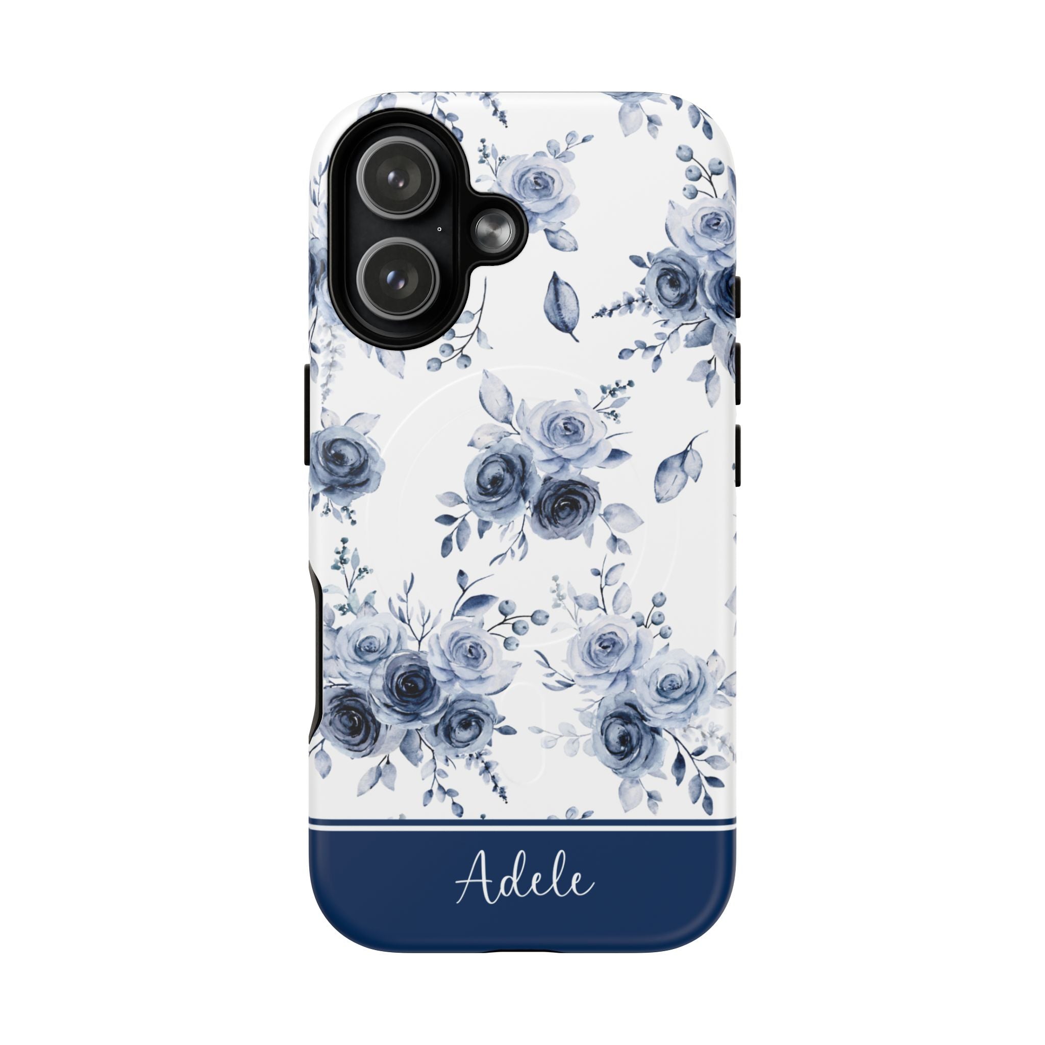 Adele Blue Roses MagSafe Tough iPhone Case - Hydrangea Lane Home
