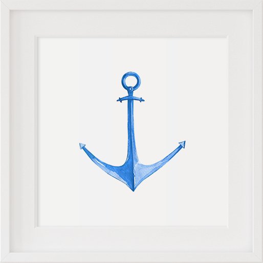 Boat Anchor Nautical Art Print - Hydrangea Lane Home