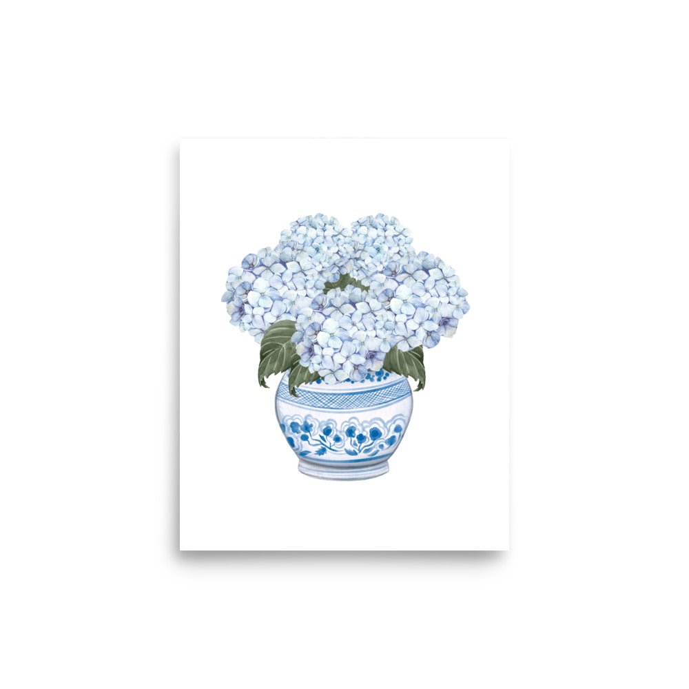 Chinoiserie Hydrangea Art Print - Hydrangea Lane Home