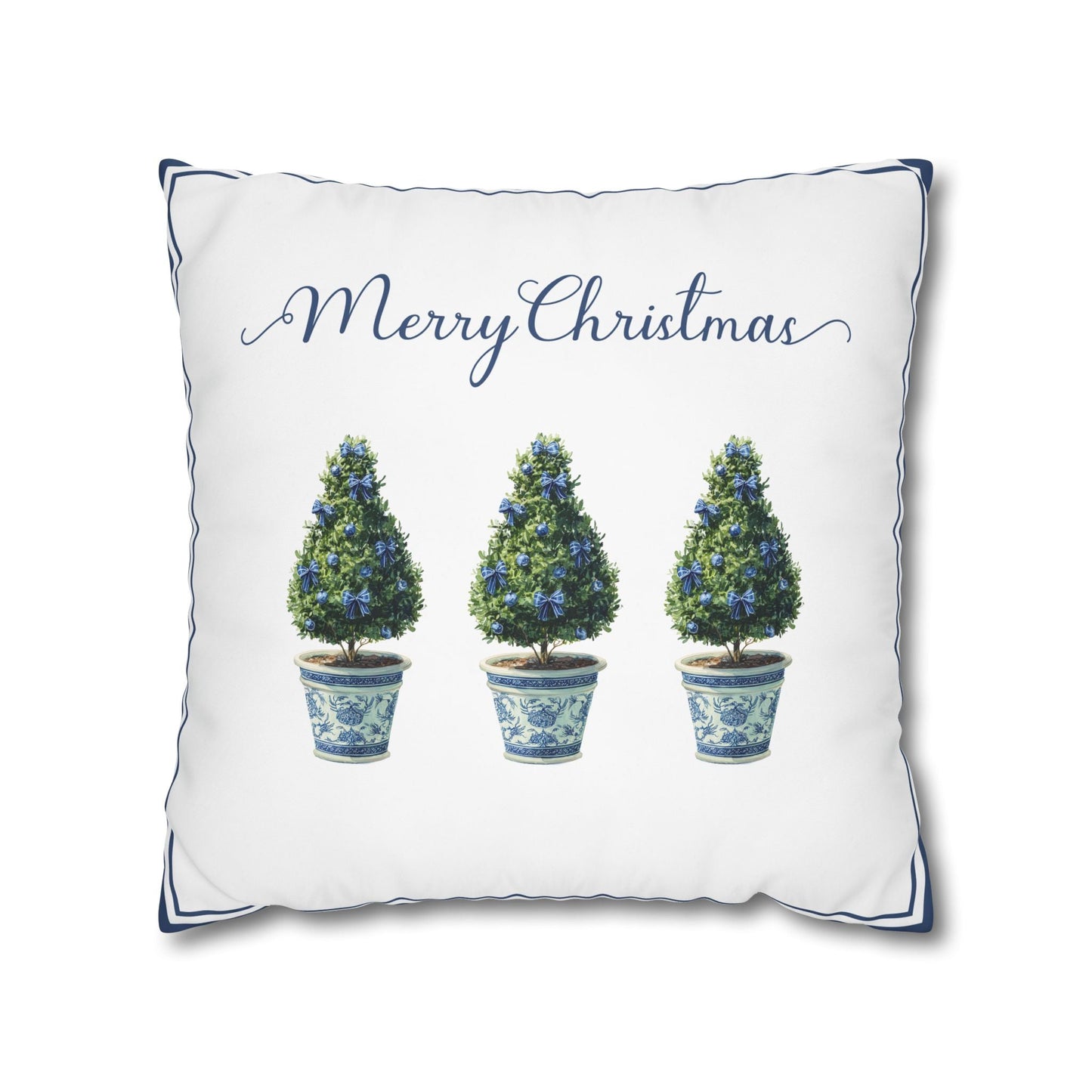 Chinoiserie Topiary Christmas Cushion/Pillow Cover - Hydrangea Lane Home