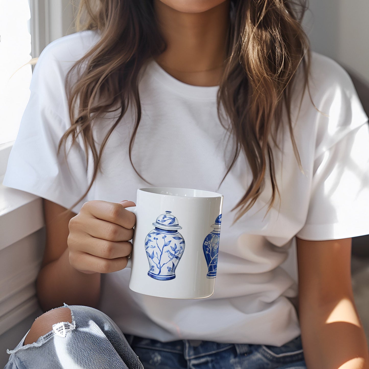Ginger Jar Chinoiserie Ceramic Mug - Hydrangea Lane Home