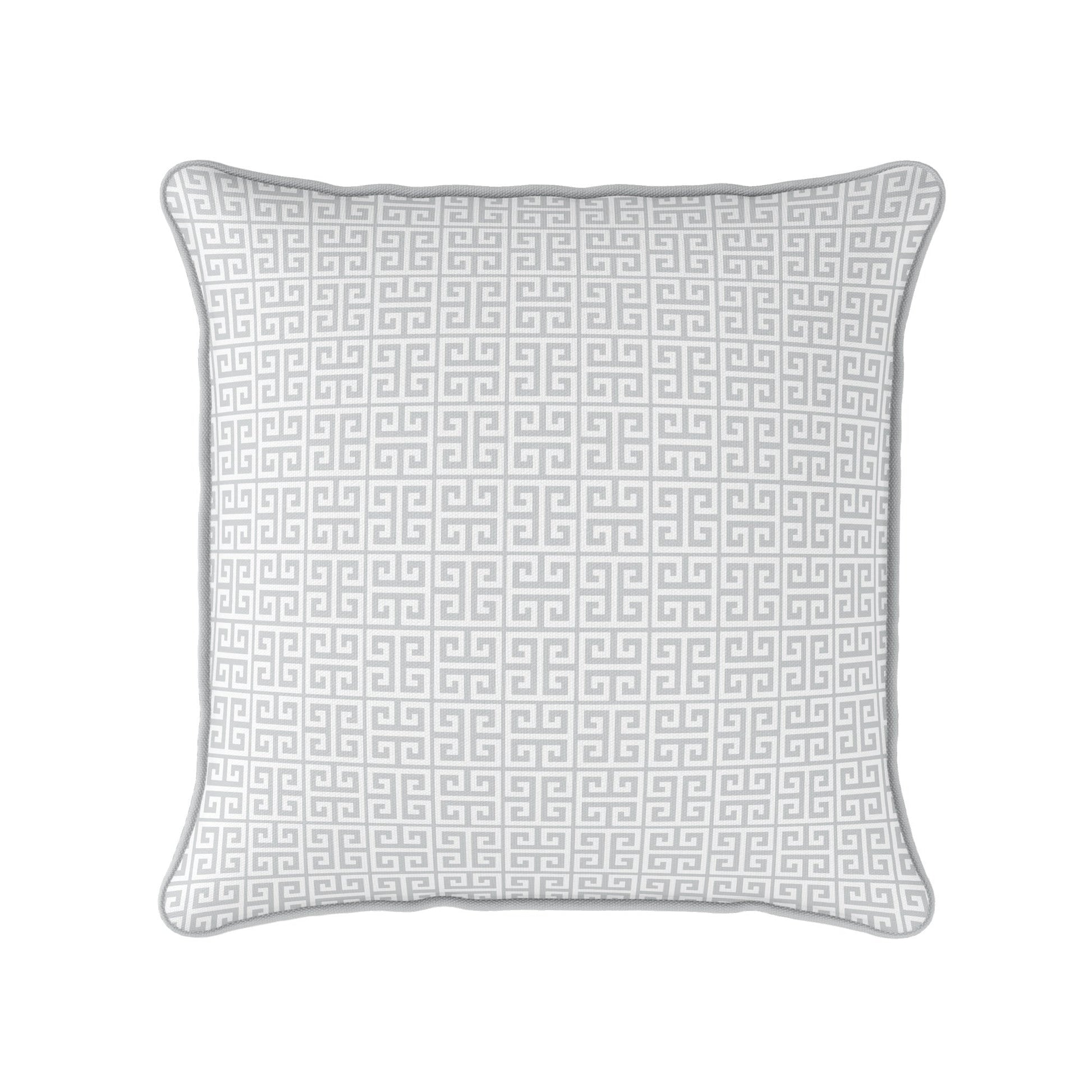 Greek Key Fabric - Dove - Hydrangea Lane Home