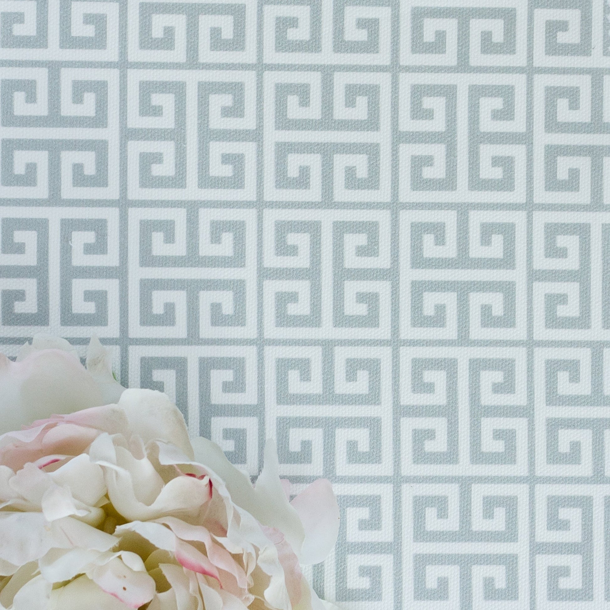 Greek Key Fabric - Eau De Nil - Hydrangea Lane Home