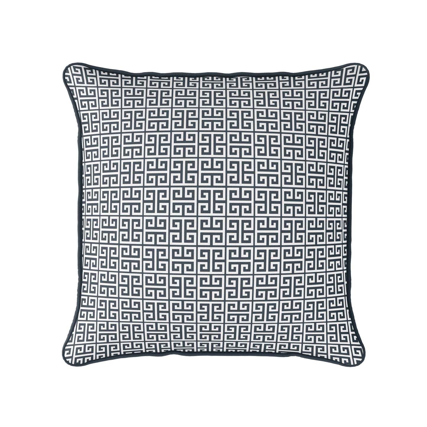 Greek Key Fabric - Graphite - Hydrangea Lane Home