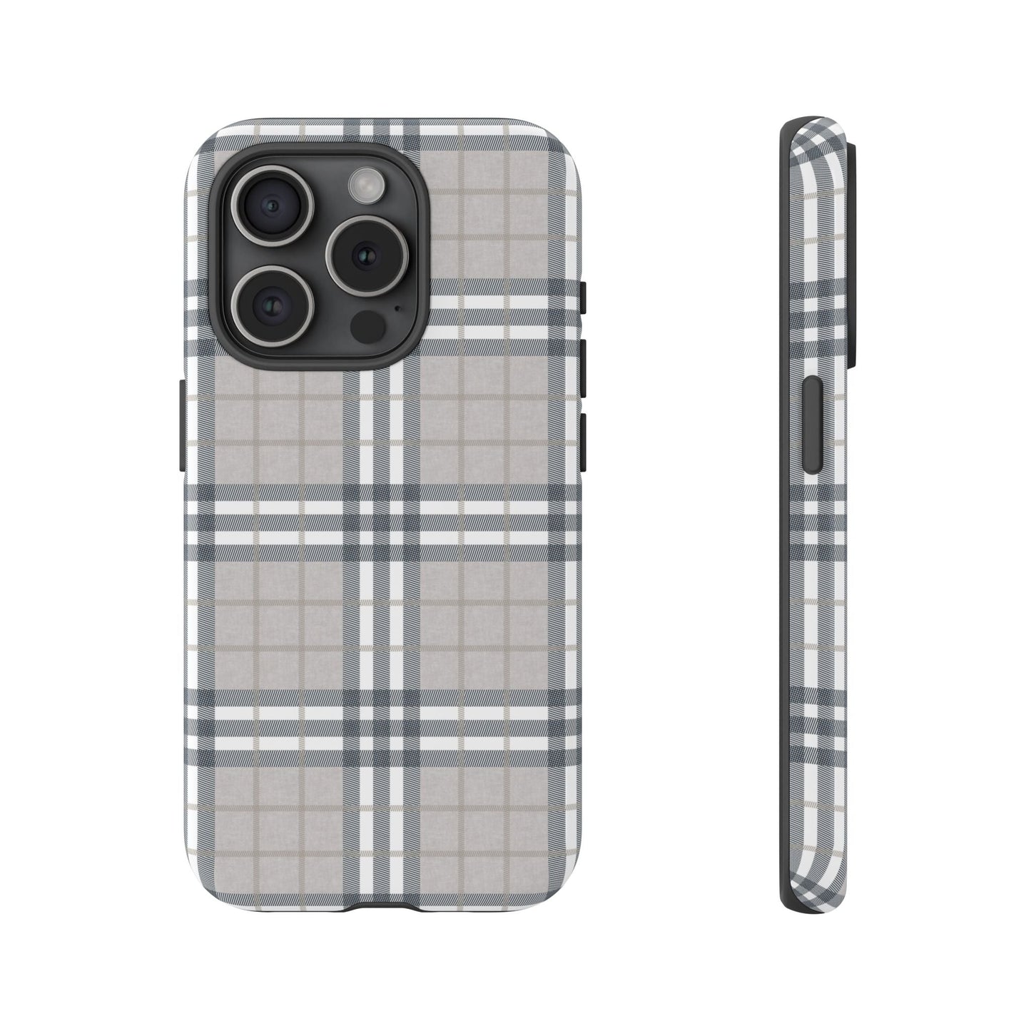 Highland Plaid Beige Tough iPhone Case - Hydrangea Lane Home