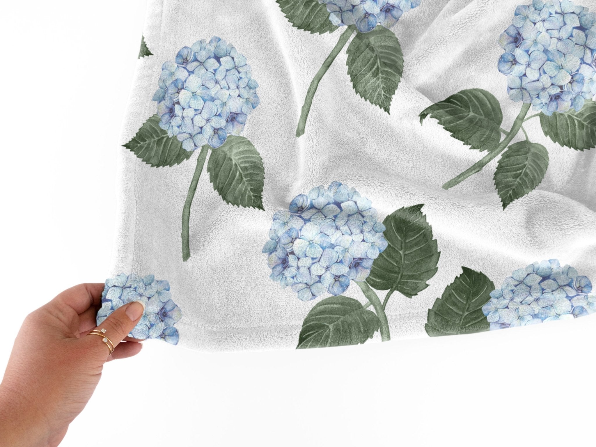 Hydrangea Bloom Blue Soft Fleece Throw Blanket - Hydrangea Lane Home