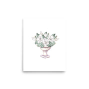Magnolias in Urn Botanical Art Print - Hydrangea Lane Home