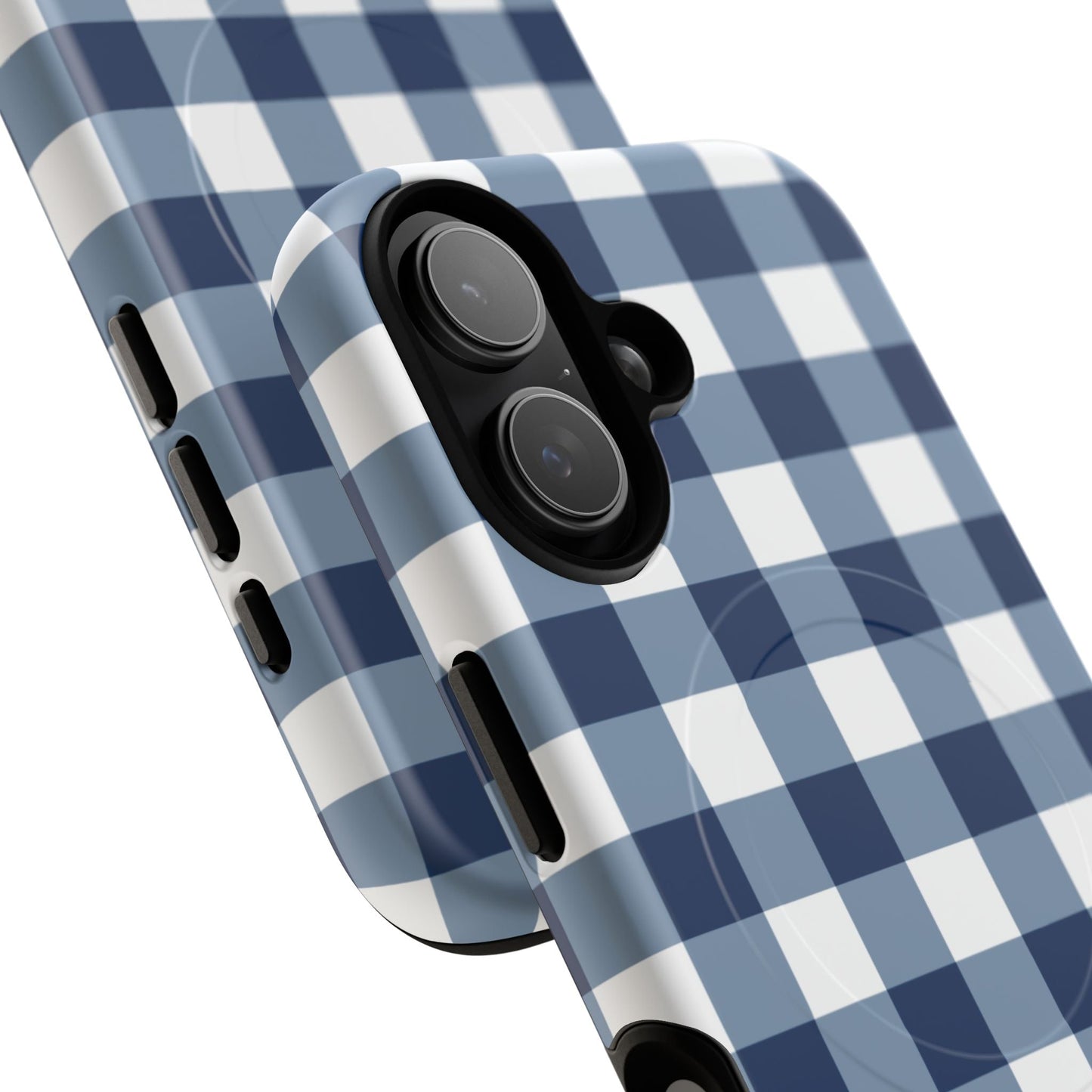 Navy Gingham Check MagSafe Tough iPhone Case - Hydrangea Lane Home