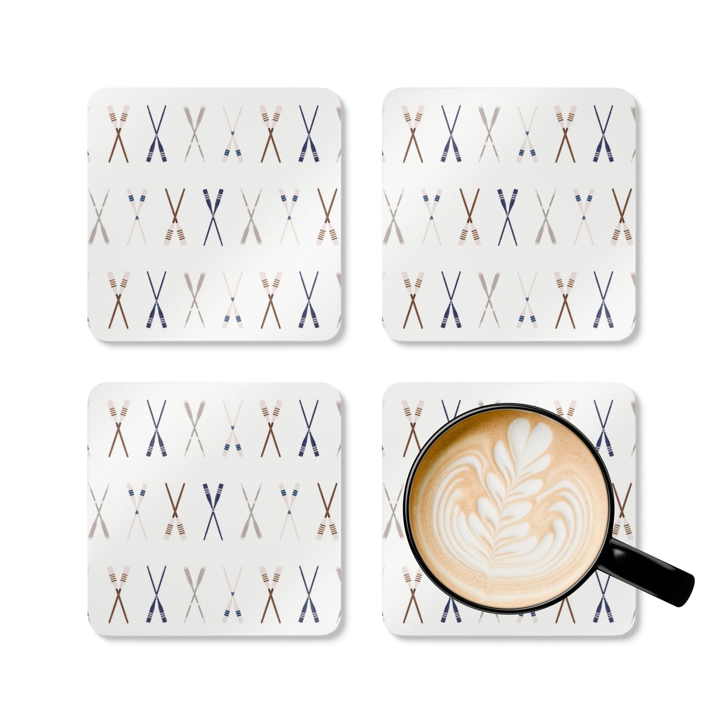 Oars Galore Set of 4 Boating Drink Coasters - Hydrangea Lane Home