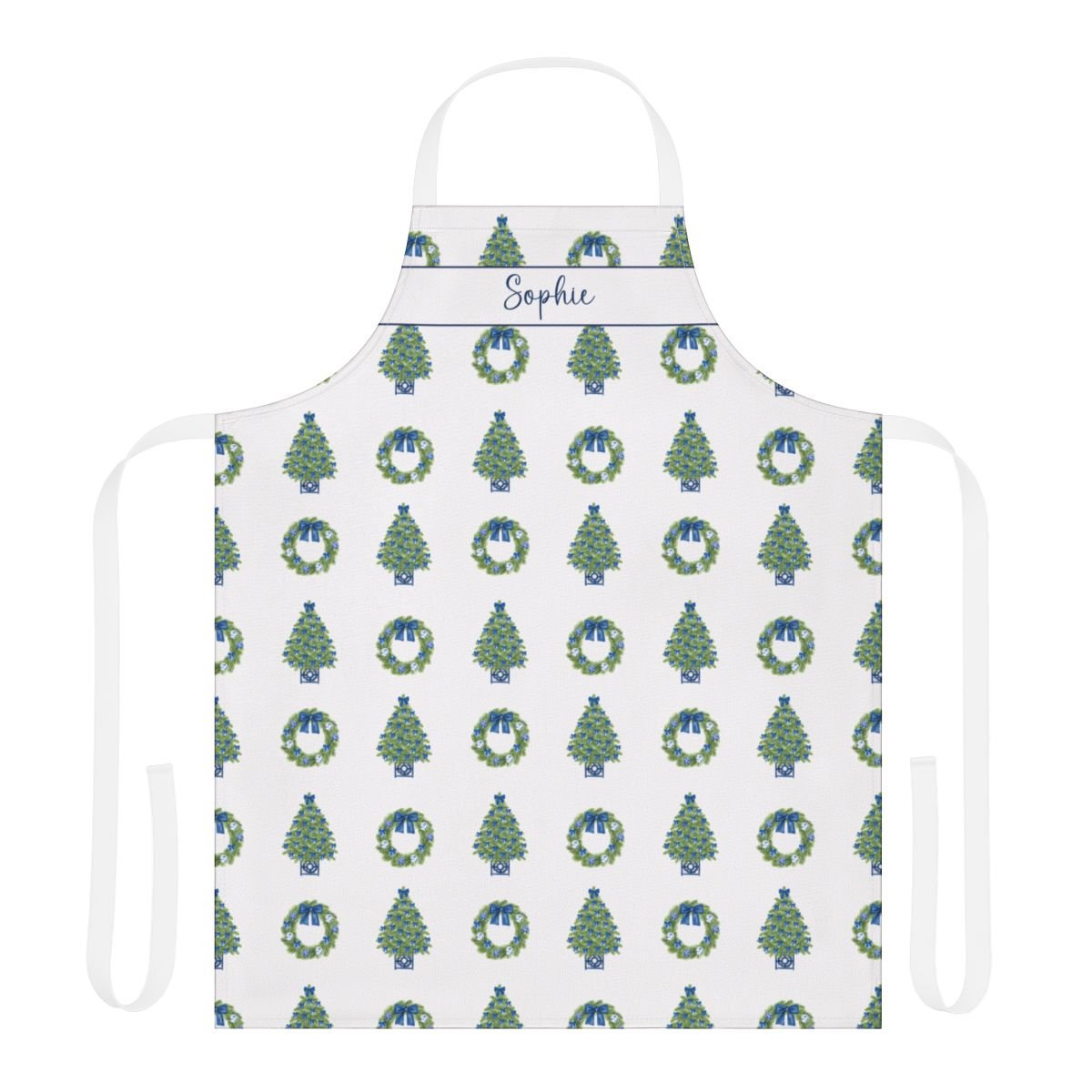 Personalized Chinoiserie Christmas Apron - Hydrangea Lane Home