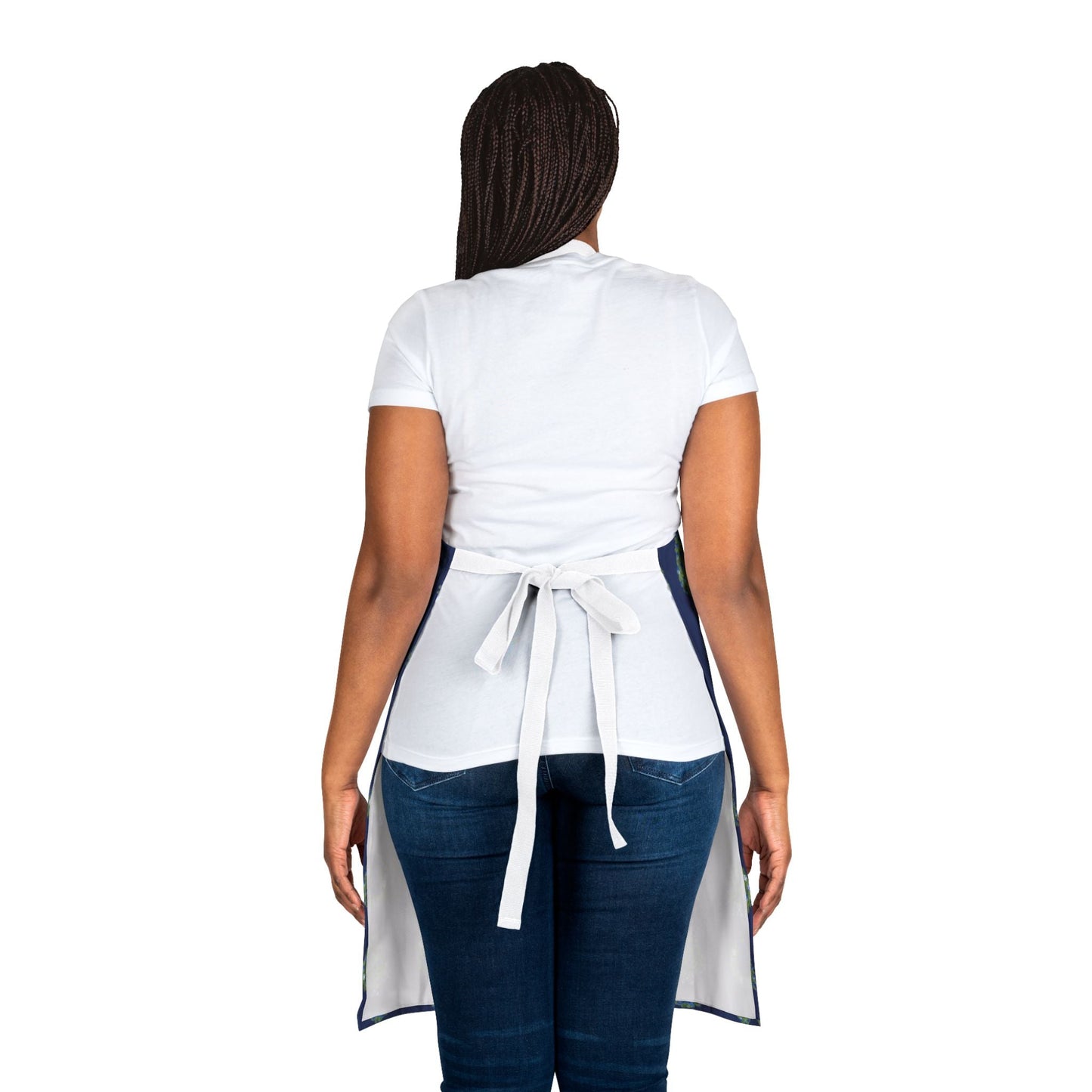 Personalized Chinoiserie NavyChristmas Apron - Hydrangea Lane Home