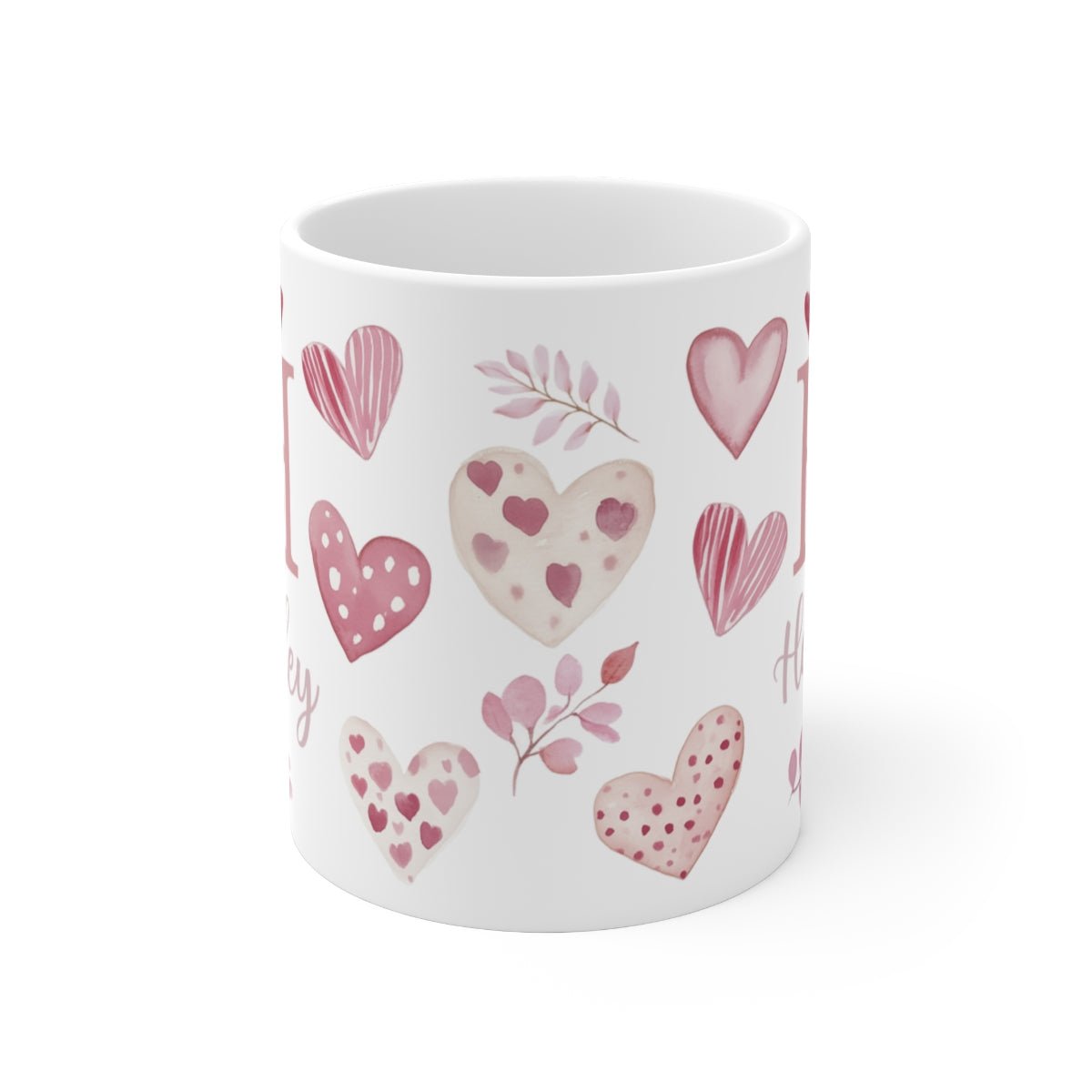 Pink Hearts Ceramic Mug - Hydrangea Lane Home