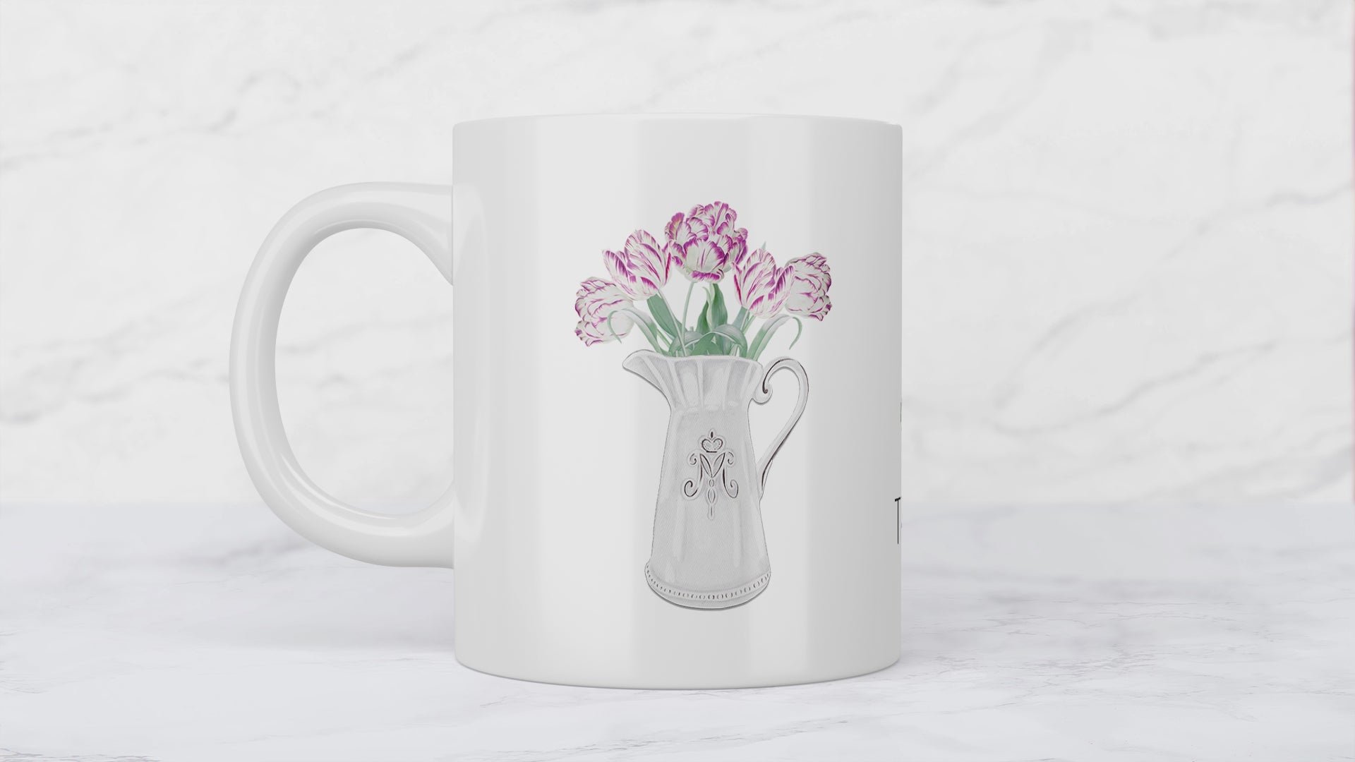 Tulips in Pitcher Ceramic Mug