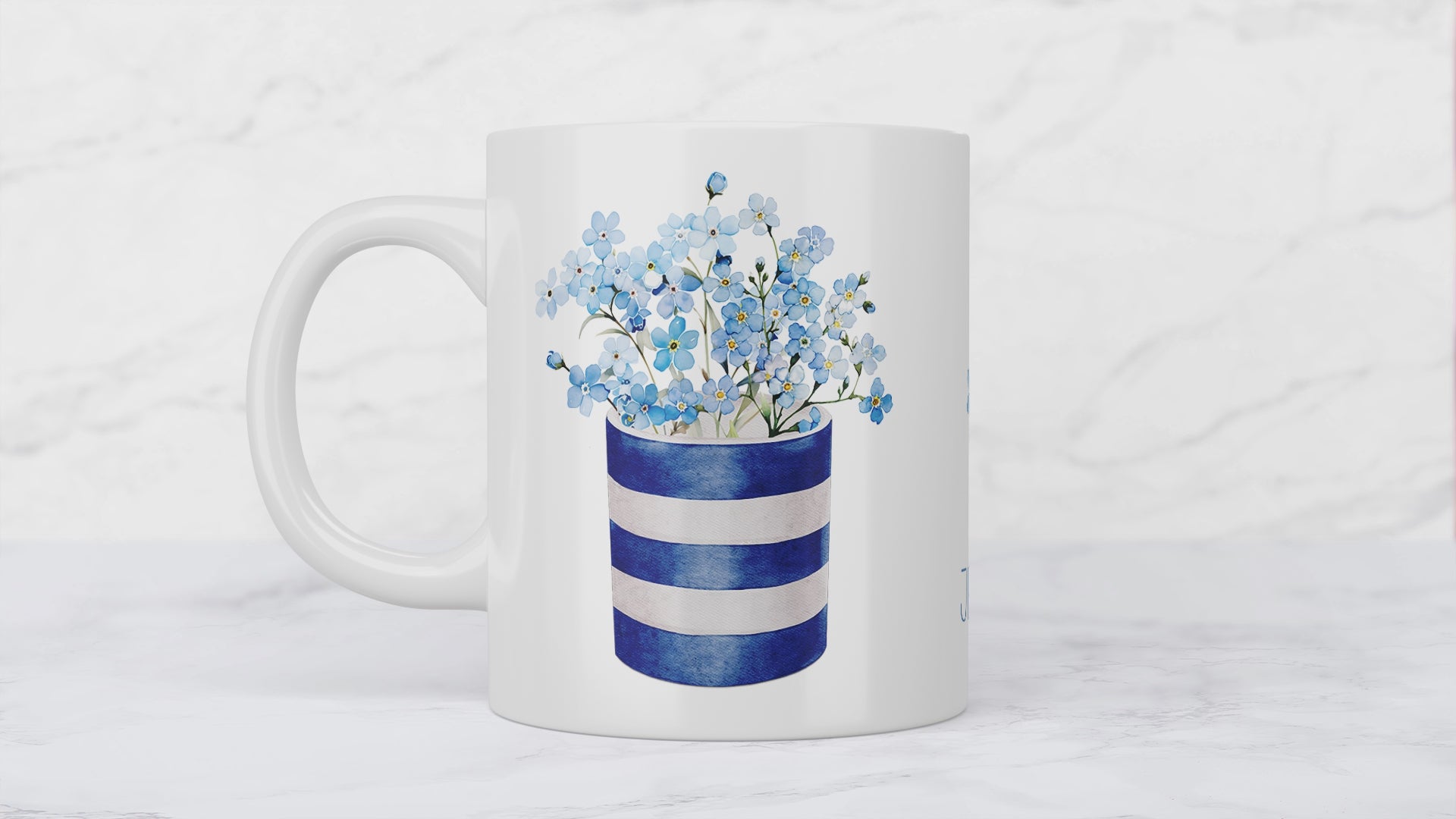 Forget Me Not Flowers Ceramic Mug