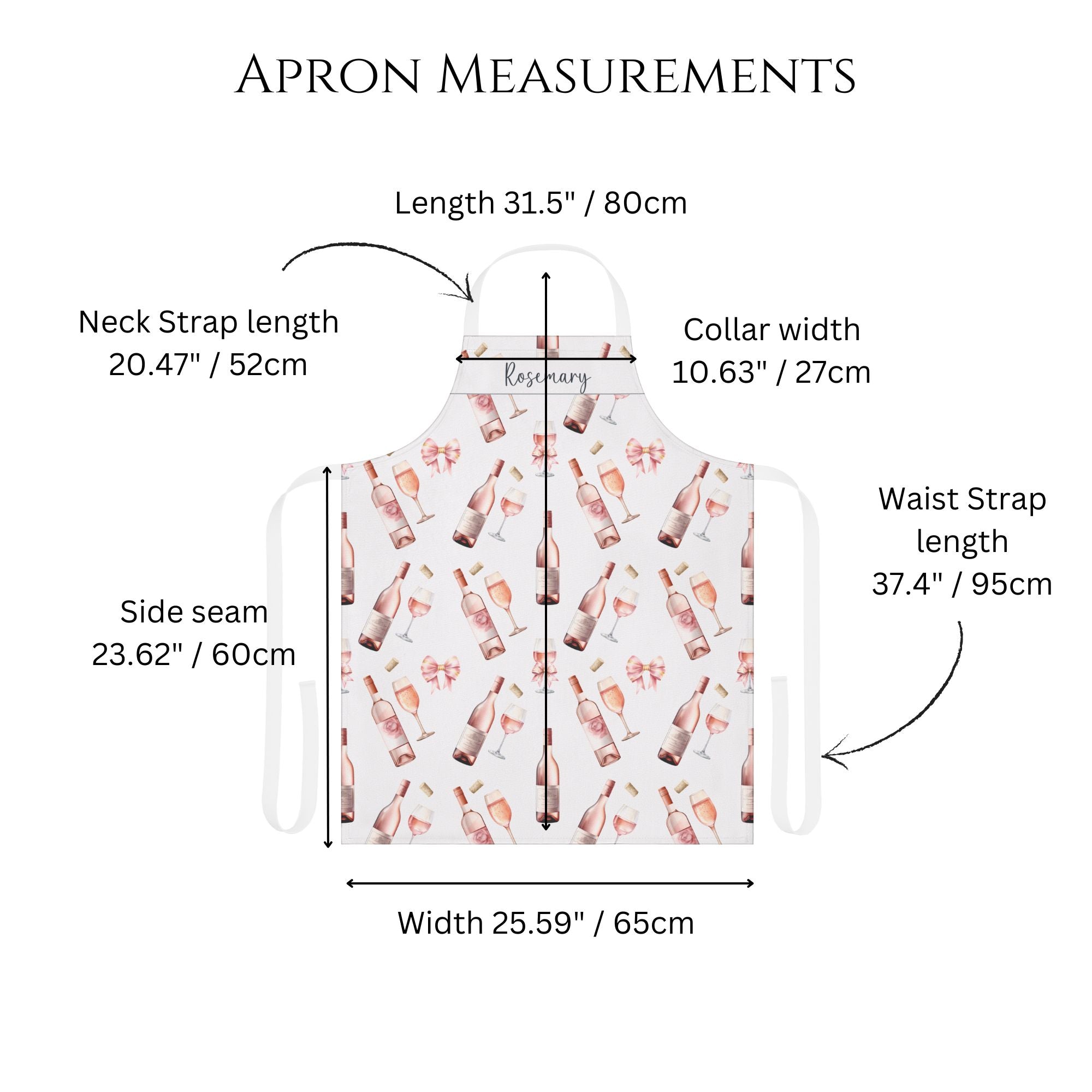 Rosé Lover Apron with Personalisation - Hydrangea Lane Home