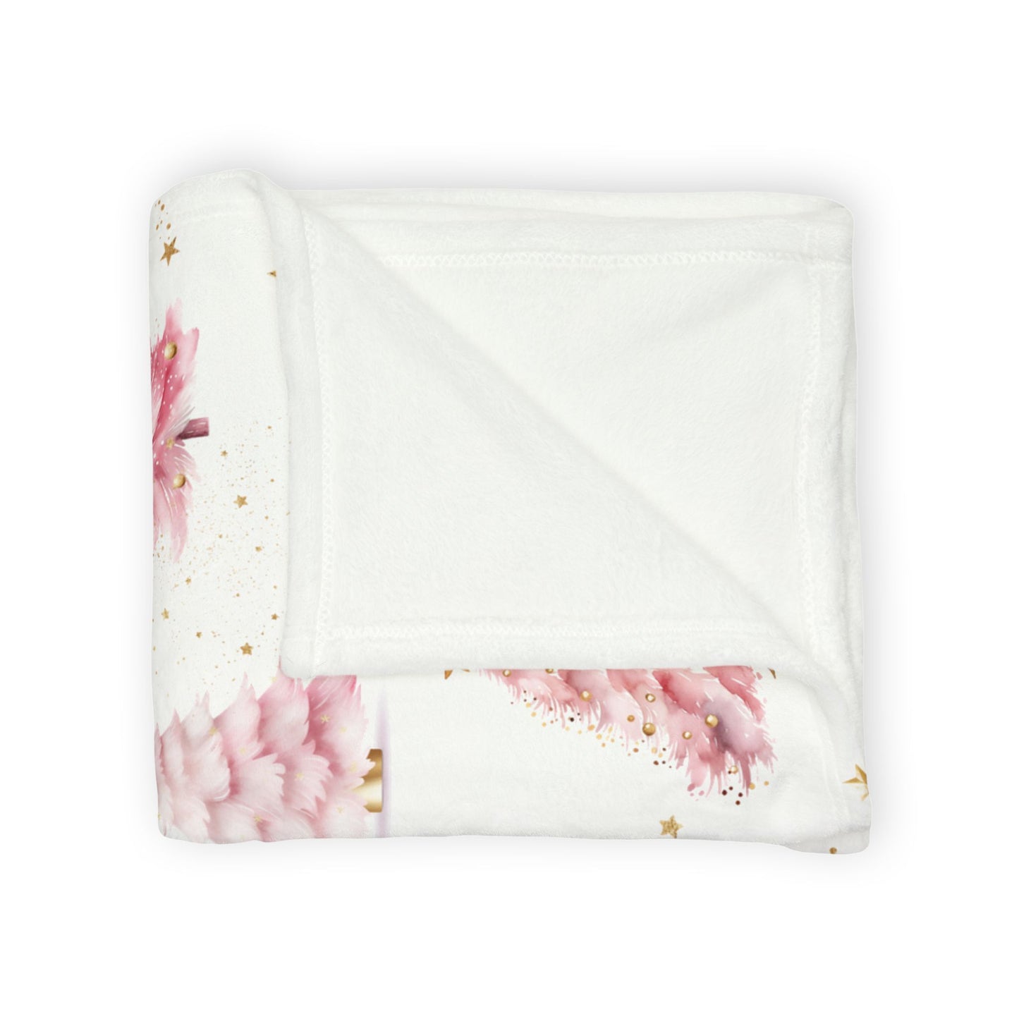Pink Christmas Trees Soft Polyester Blanket
