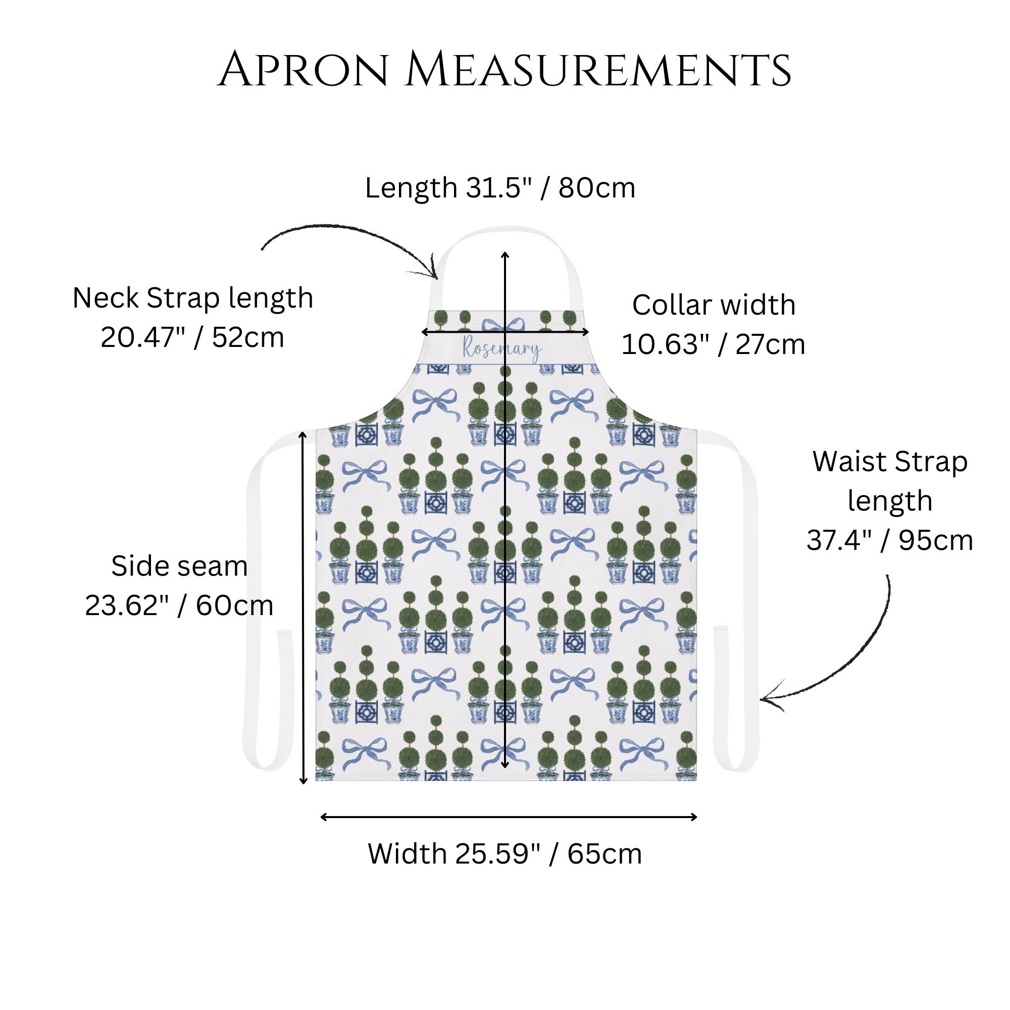 Topiary Tree Apron with Personalisation - Hydrangea Lane Home