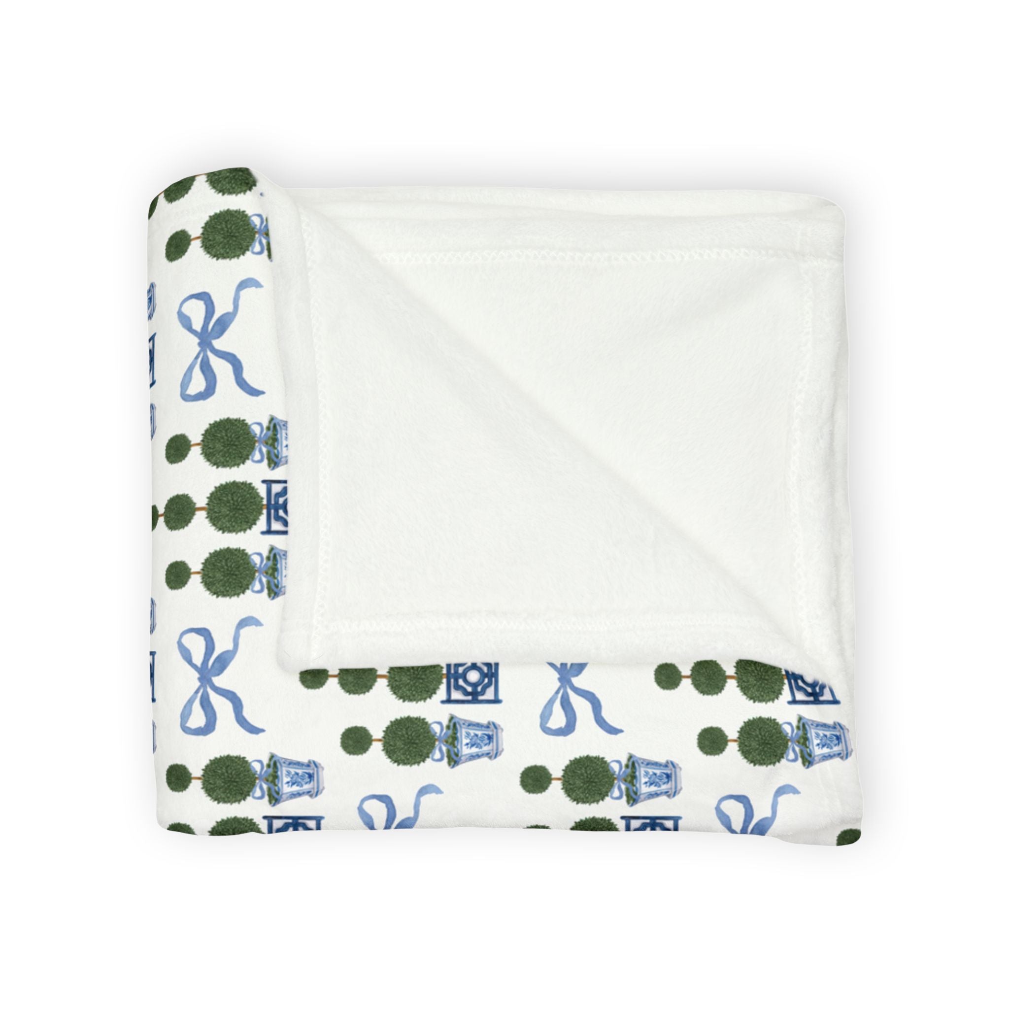 Topiary Tree Bow Soft Fleece Blanket - Hydrangea Lane Home