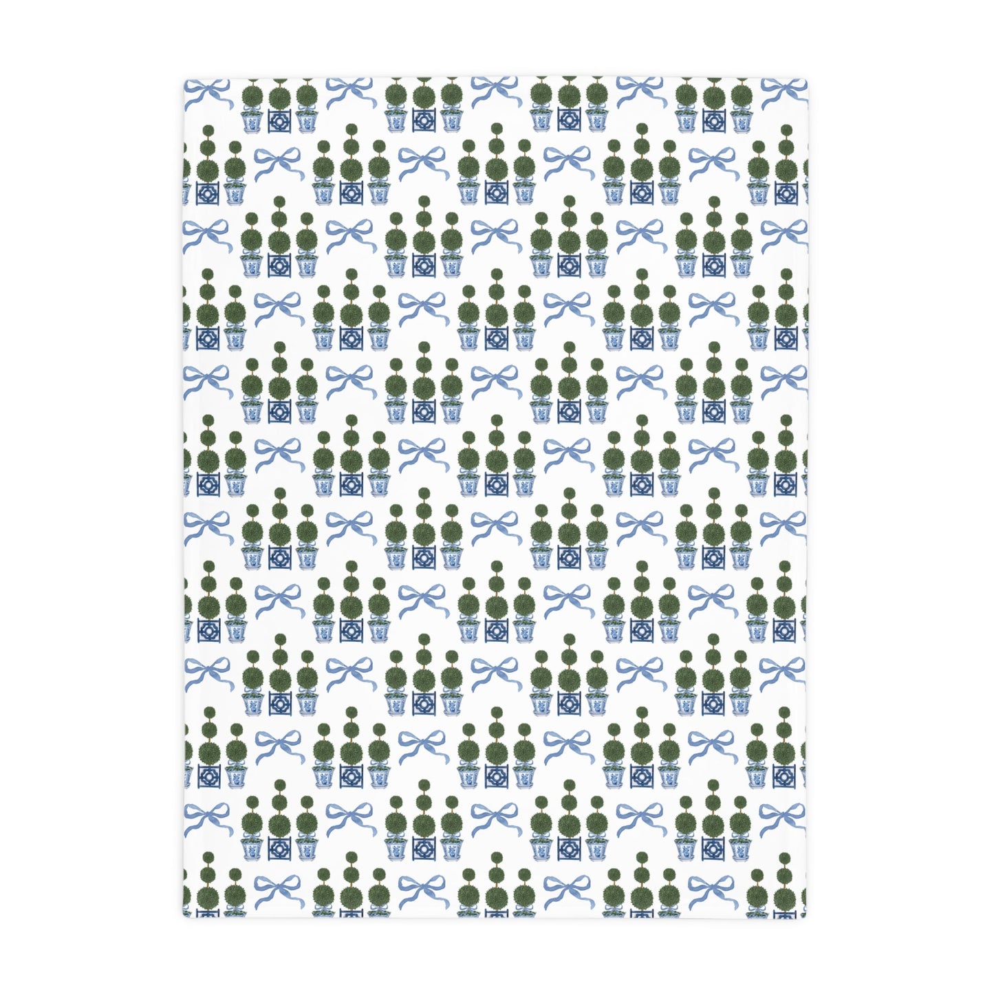 Topiary Tree Bow Soft Throw Fleece Blanket - Hydrangea Lane Home