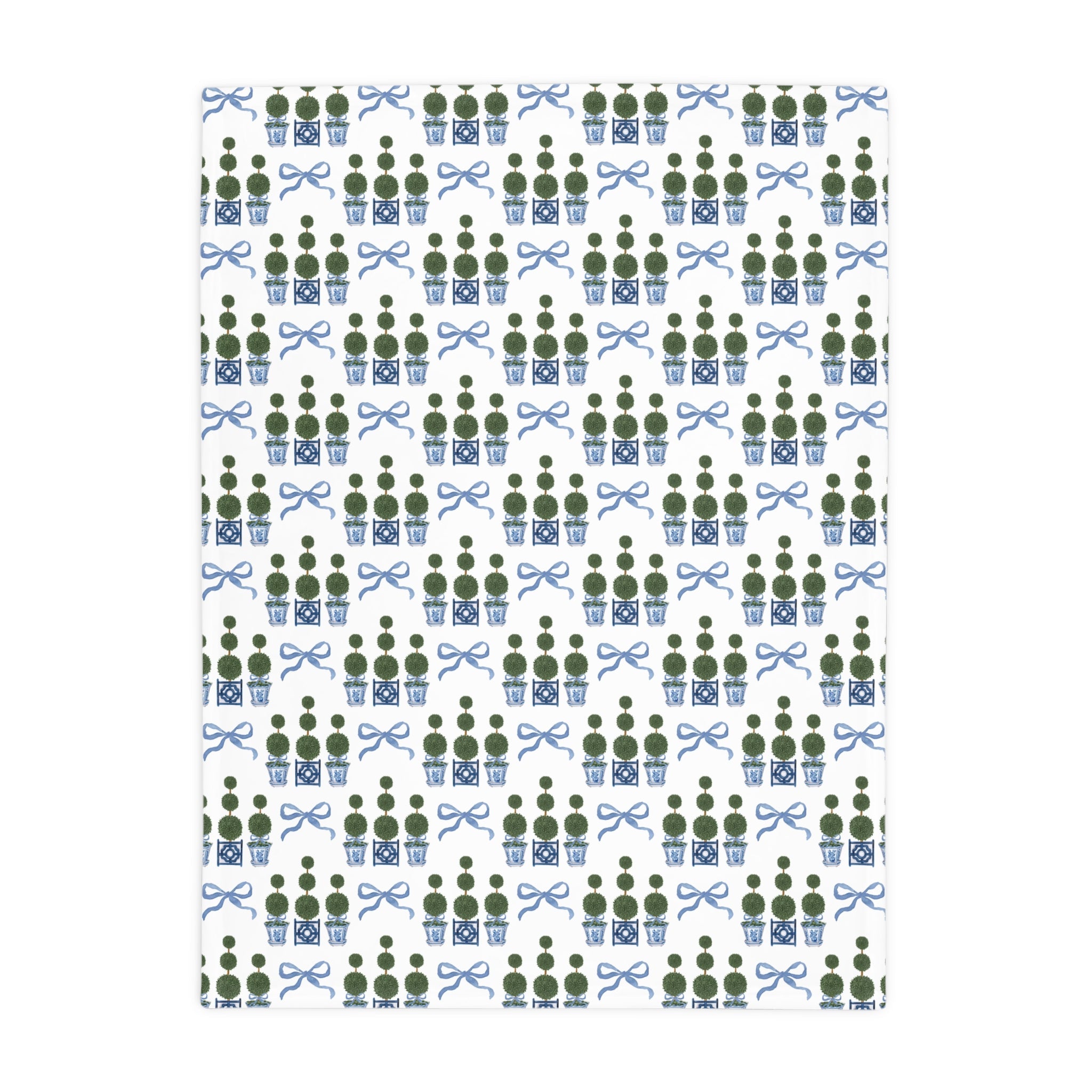 Topiary Tree Bow Soft Throw Fleece Blanket - Hydrangea Lane Home