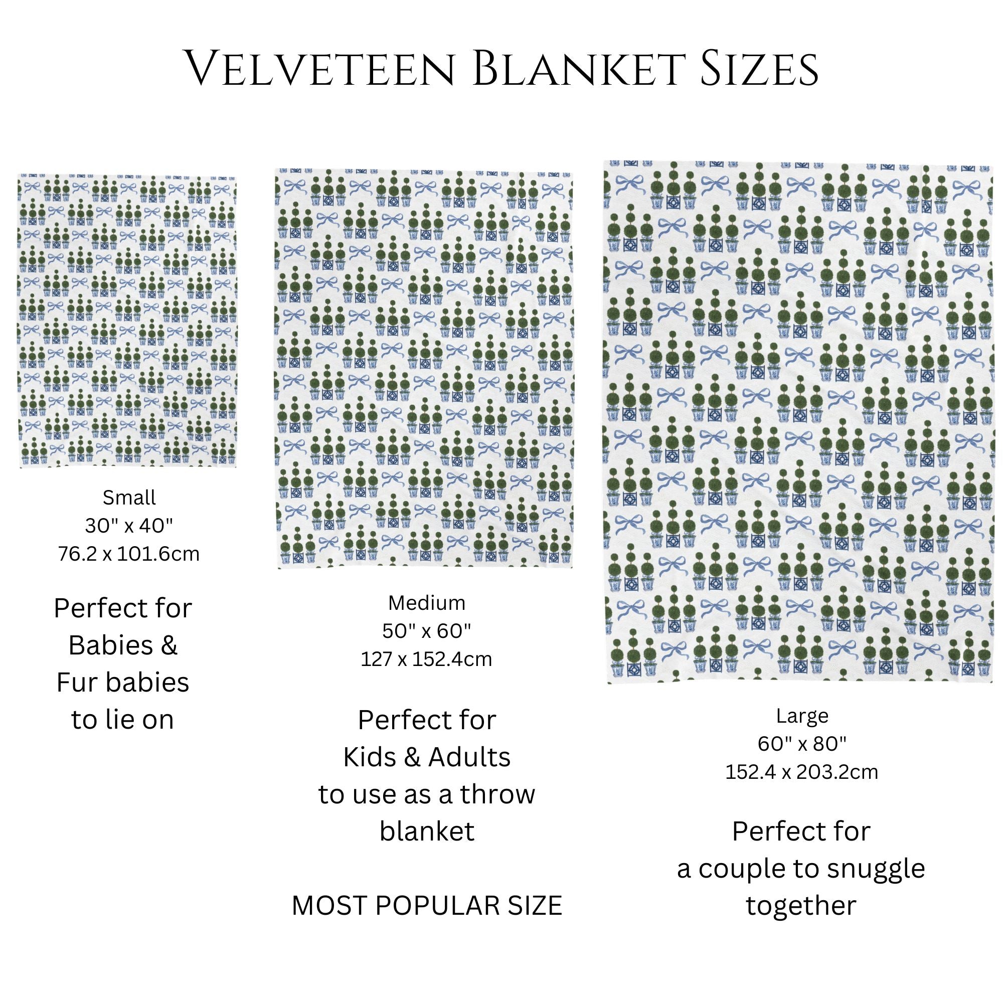 Topiary Tree Bow Soft Throw Fleece Blanket - Hydrangea Lane Home