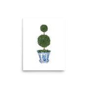 Topiary Tree Chinoiserie Art Print - Double Topiary - Hydrangea Lane Home