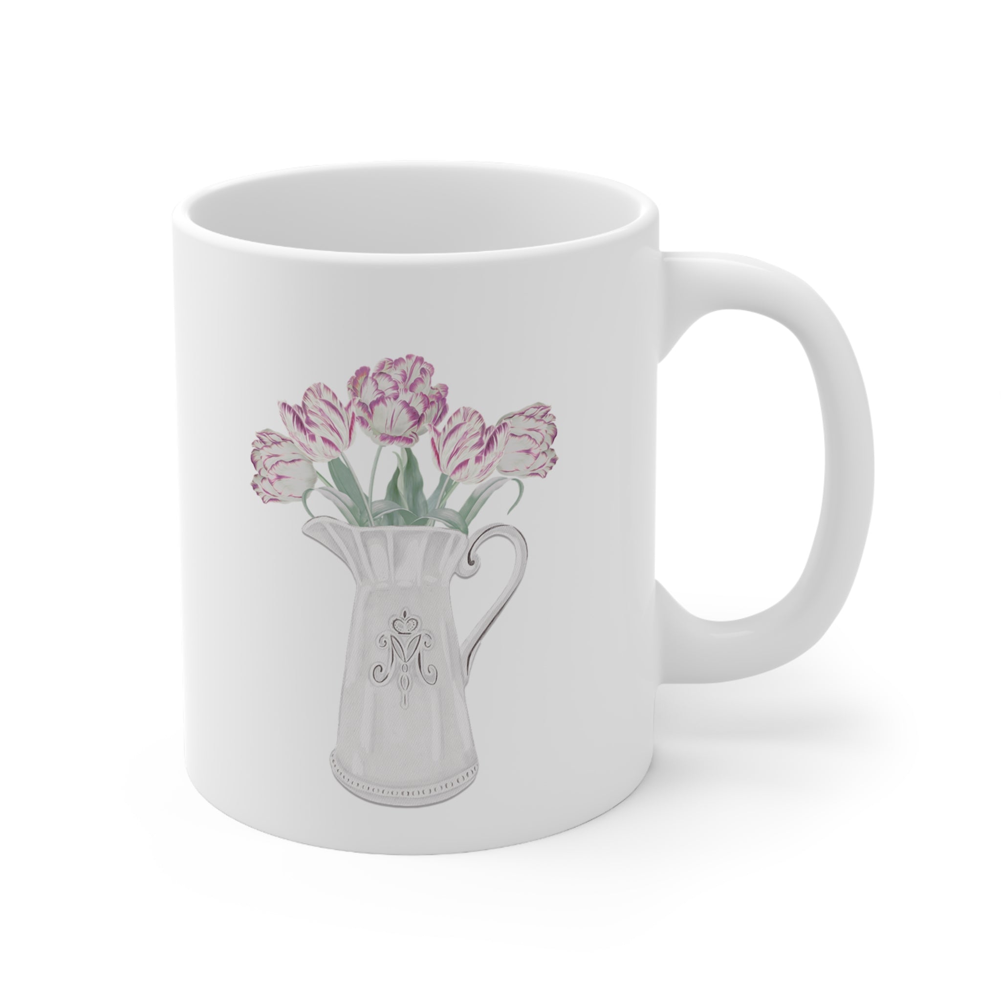 Tulips in Pitcher Ceramic Mug - Hydrangea Lane Home