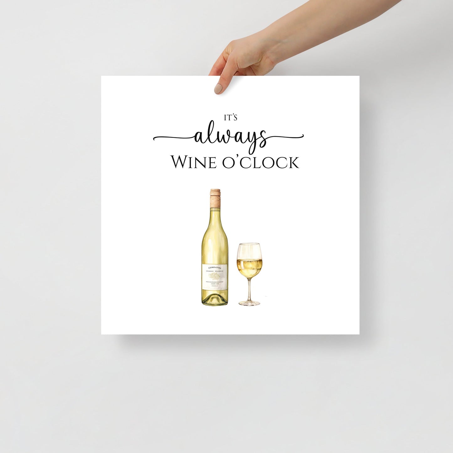 White Wine o'clock Art Print - Hydrangea Lane Home