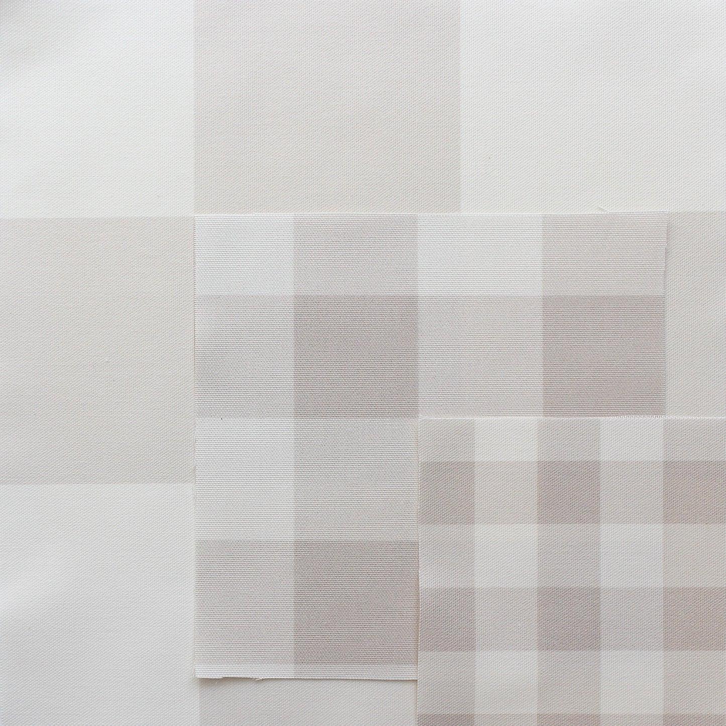 gingham check cotton linen fabric neutral beige