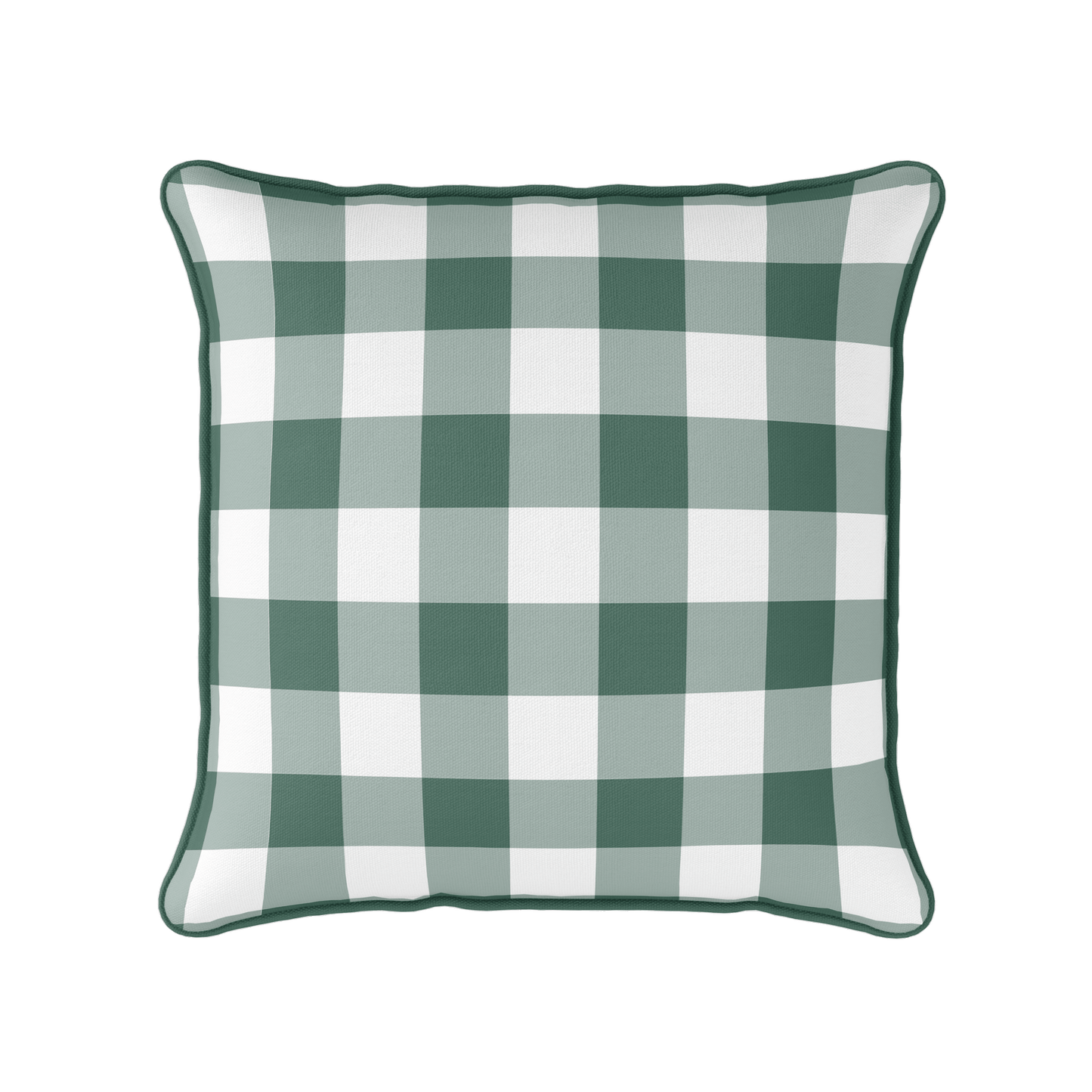 Gingham Check Medium Fabric - Leaf