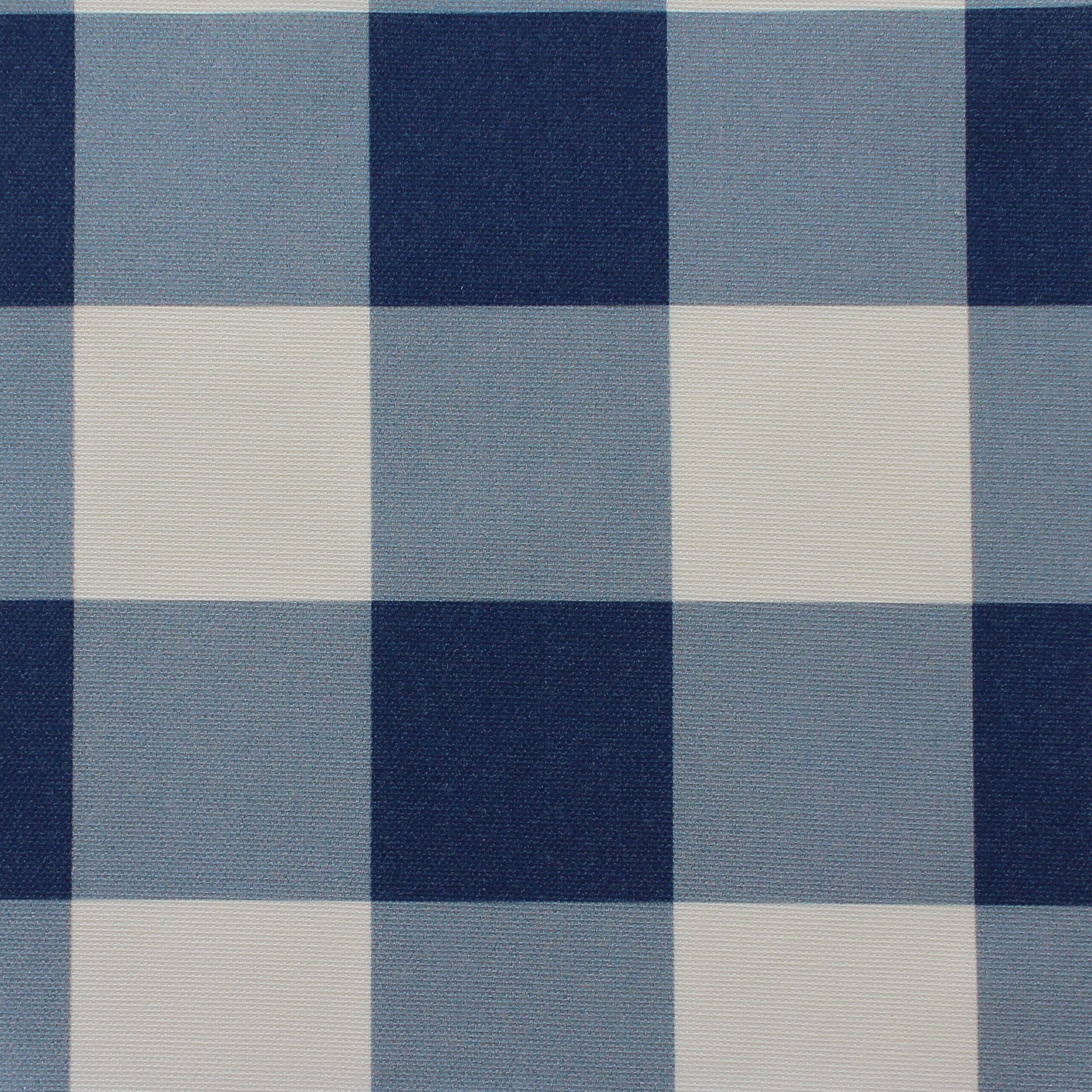 gingham check cotton linen fabric navy blue
