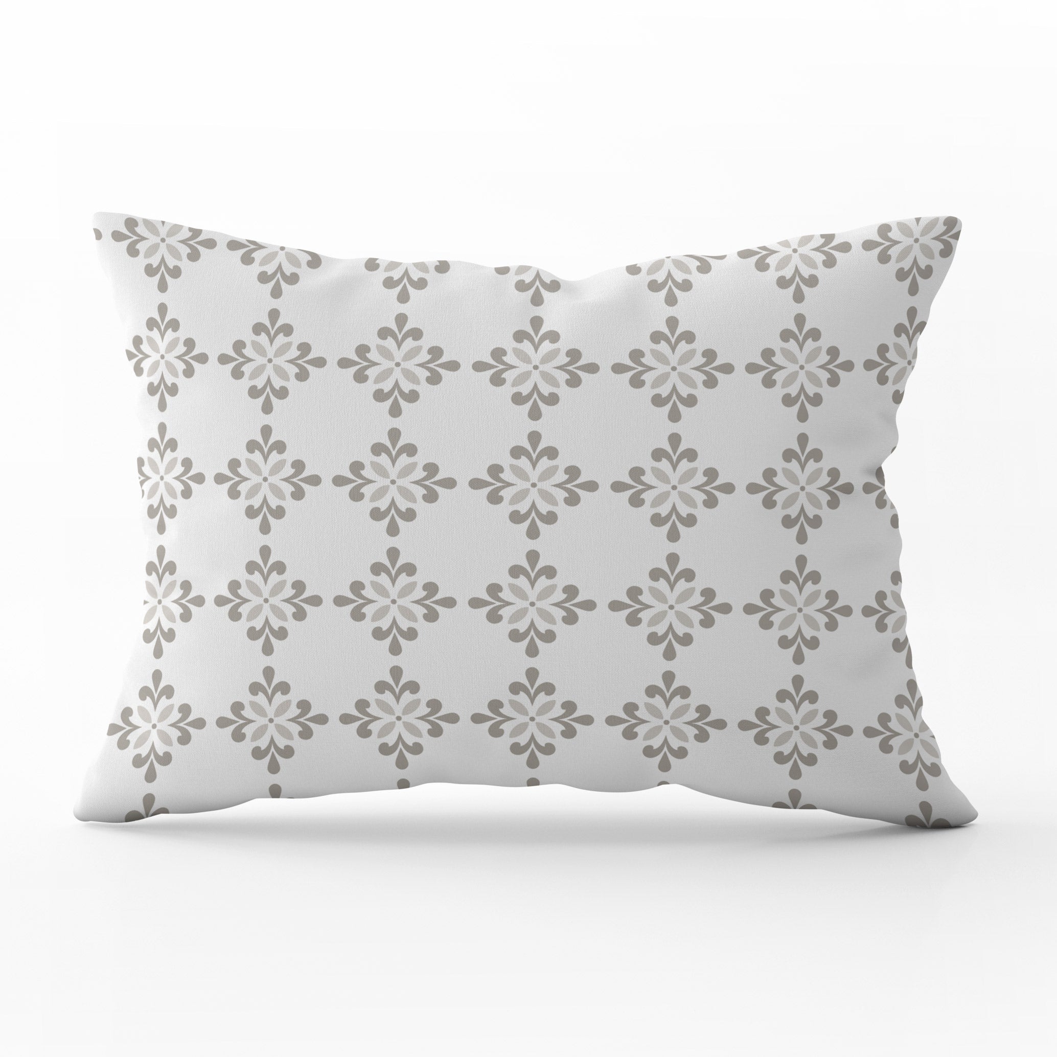 Amalfi Flower Cushion- Blues and Neutrals - Hydrangea Lane Home