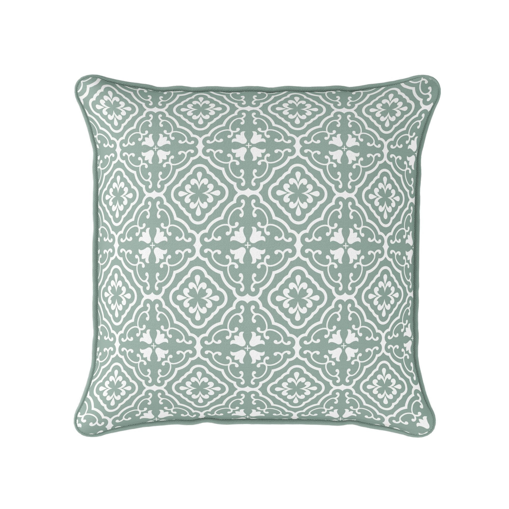Amalfi Tulip Scroll Cushion - Greens - Hydrangea Lane Home
