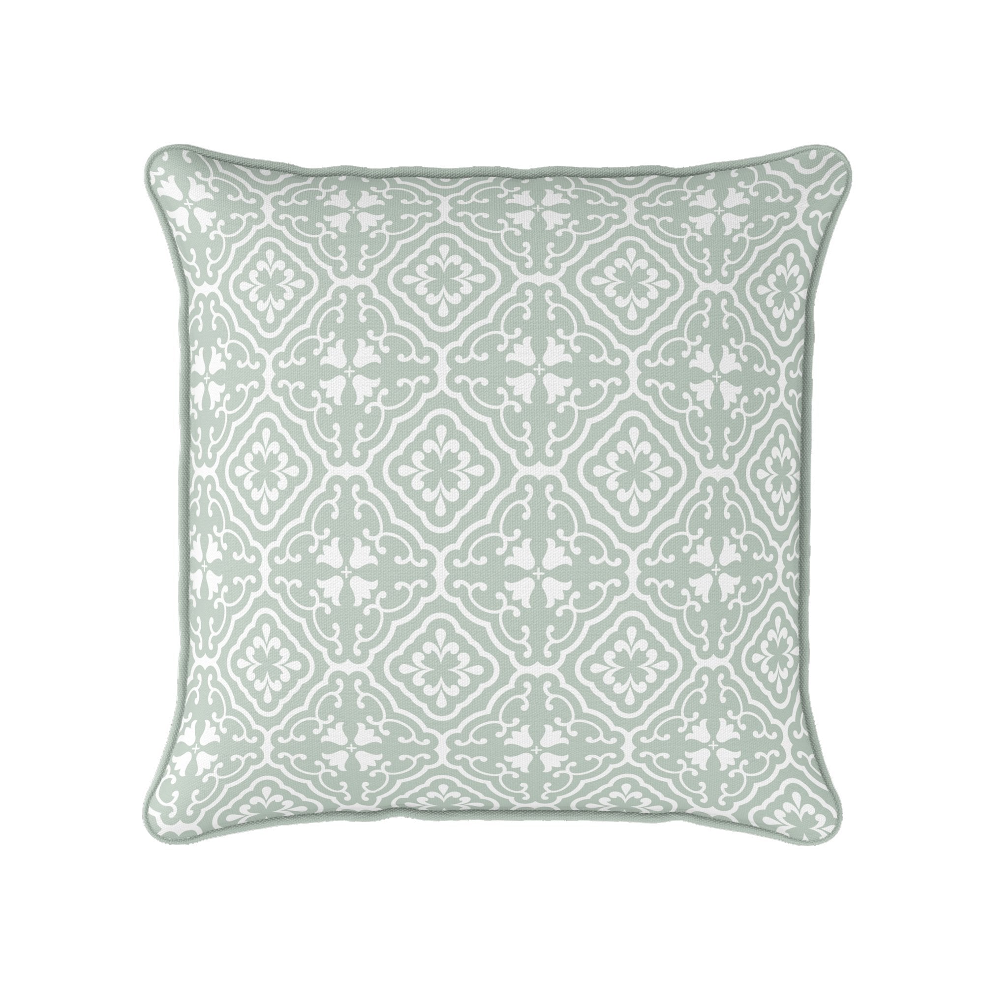 Amalfi Tulip Scroll Cushion - Greens - Hydrangea Lane Home