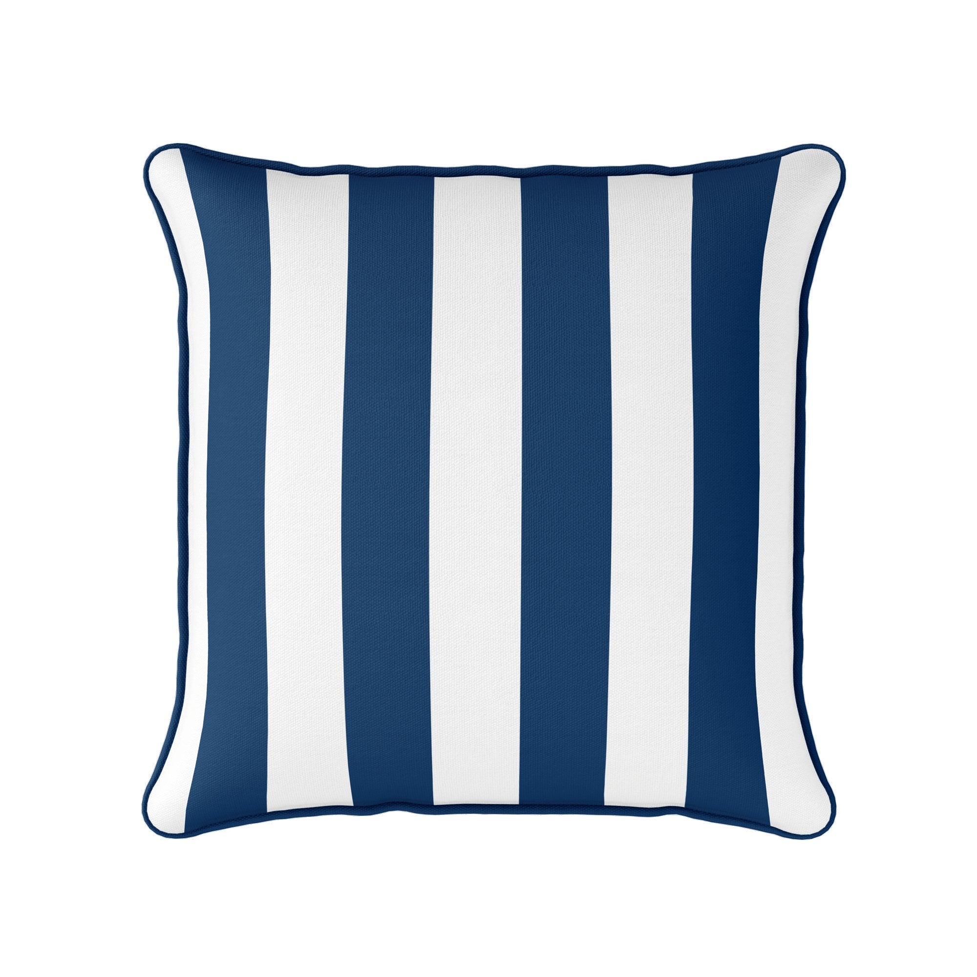 Awning Stripe Cushion - Blues - Hydrangea Lane Home