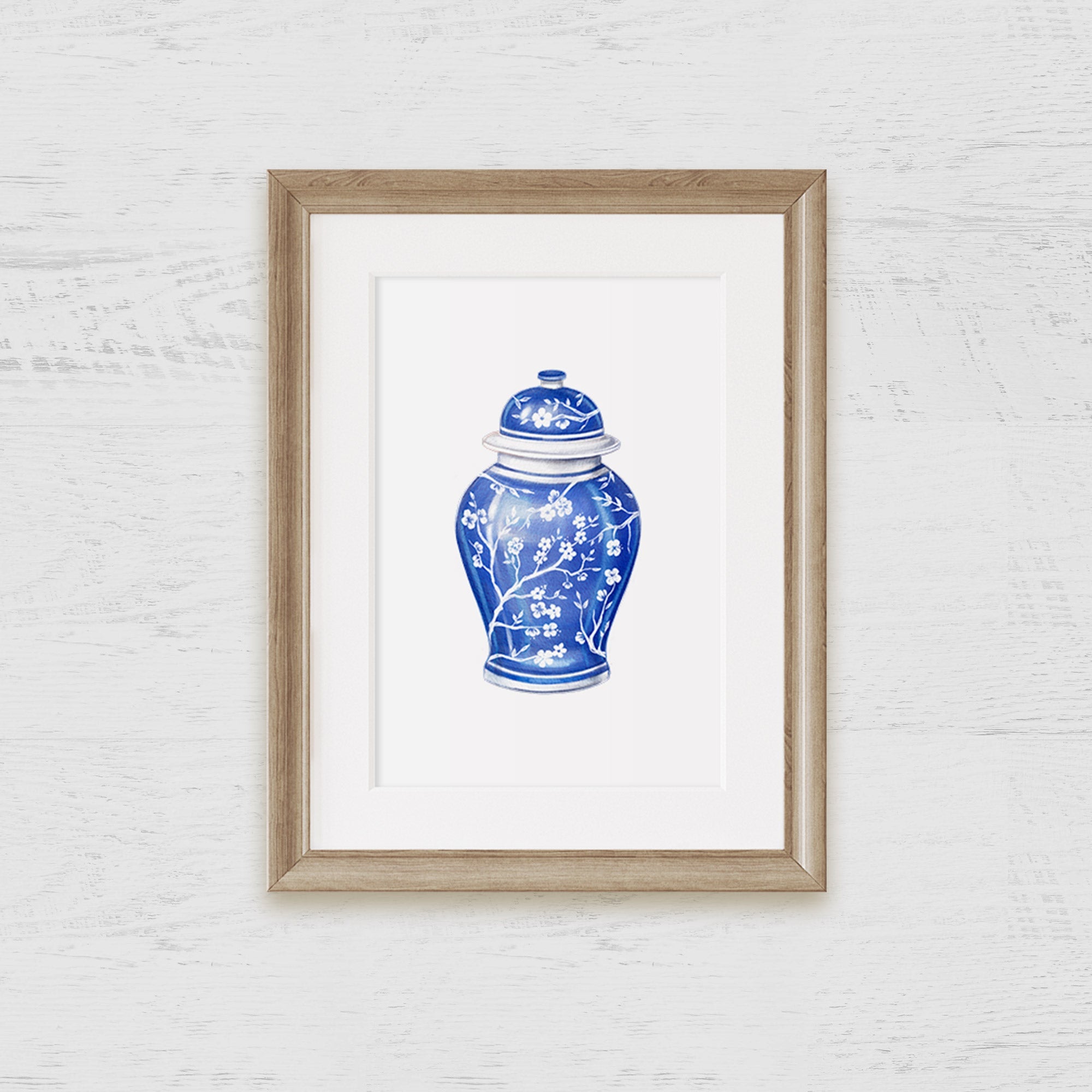 Blue Ginger Jar Art Print – Hydrangea Lane Home