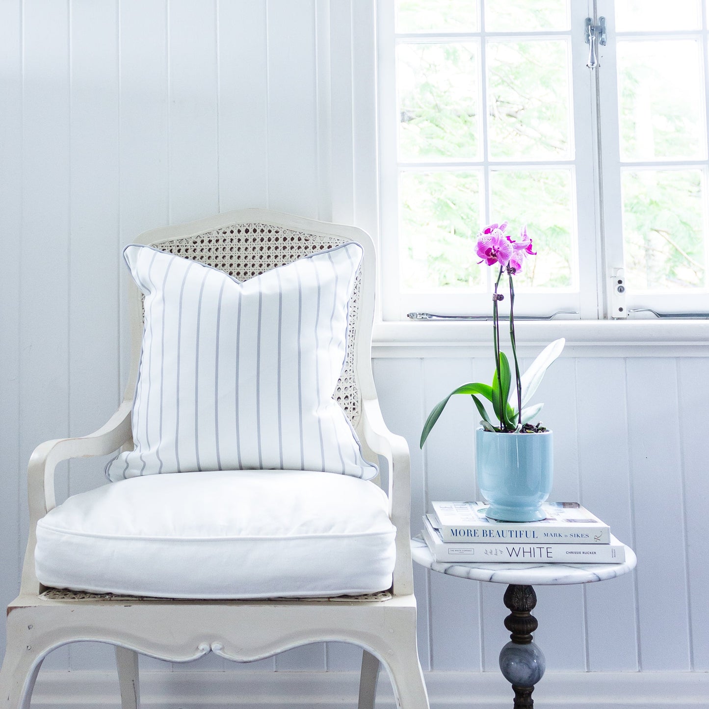 Breton Stripe Cushion - Neutrals - Hydrangea Lane Home