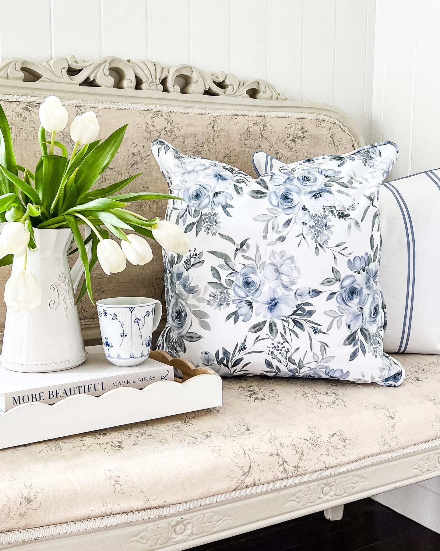 Charlotte Roses Cushion - Hydrangea Lane Home