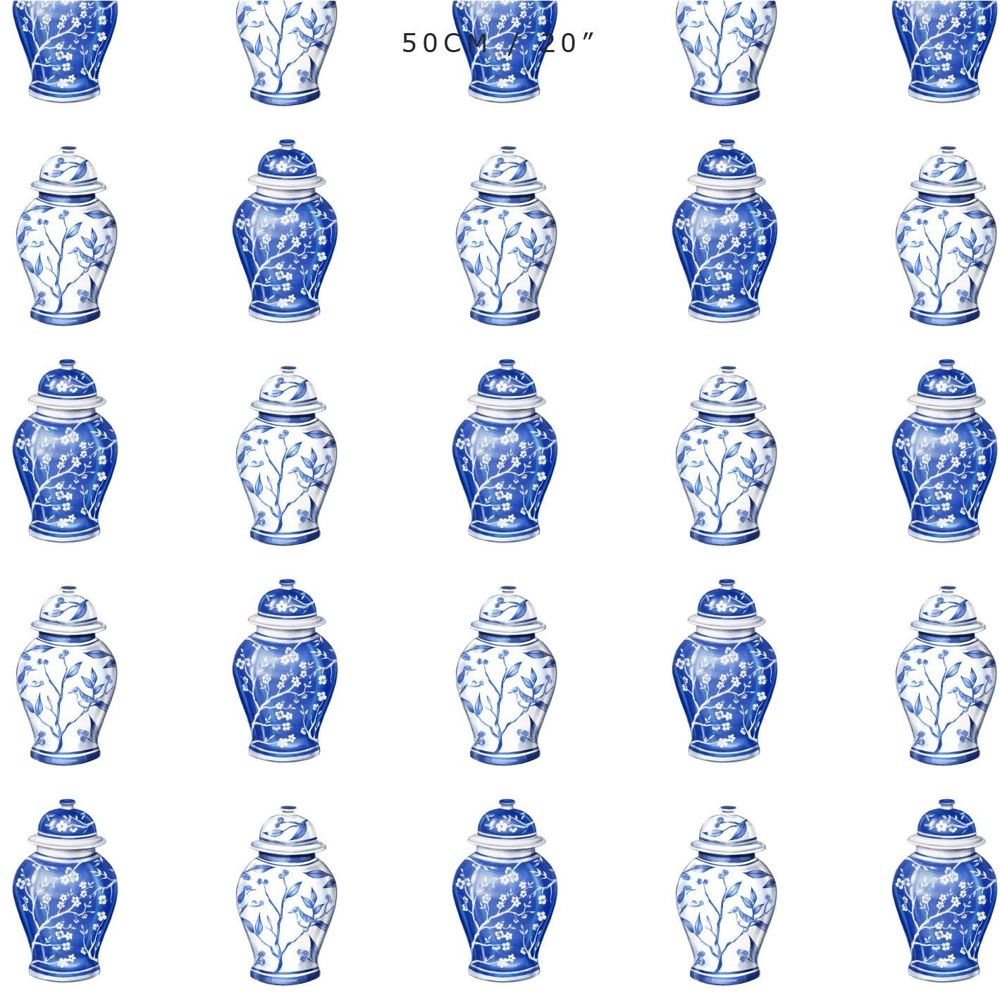 Chinoiserie Ginger Jar Fabric - Hydrangea Lane Home