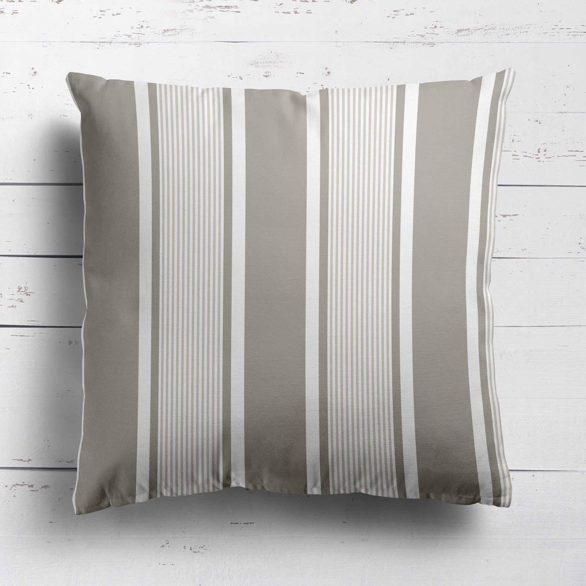 Deckchair Multi Stripe Cushion- Blues and Neutrals - Hydrangea Lane Home
