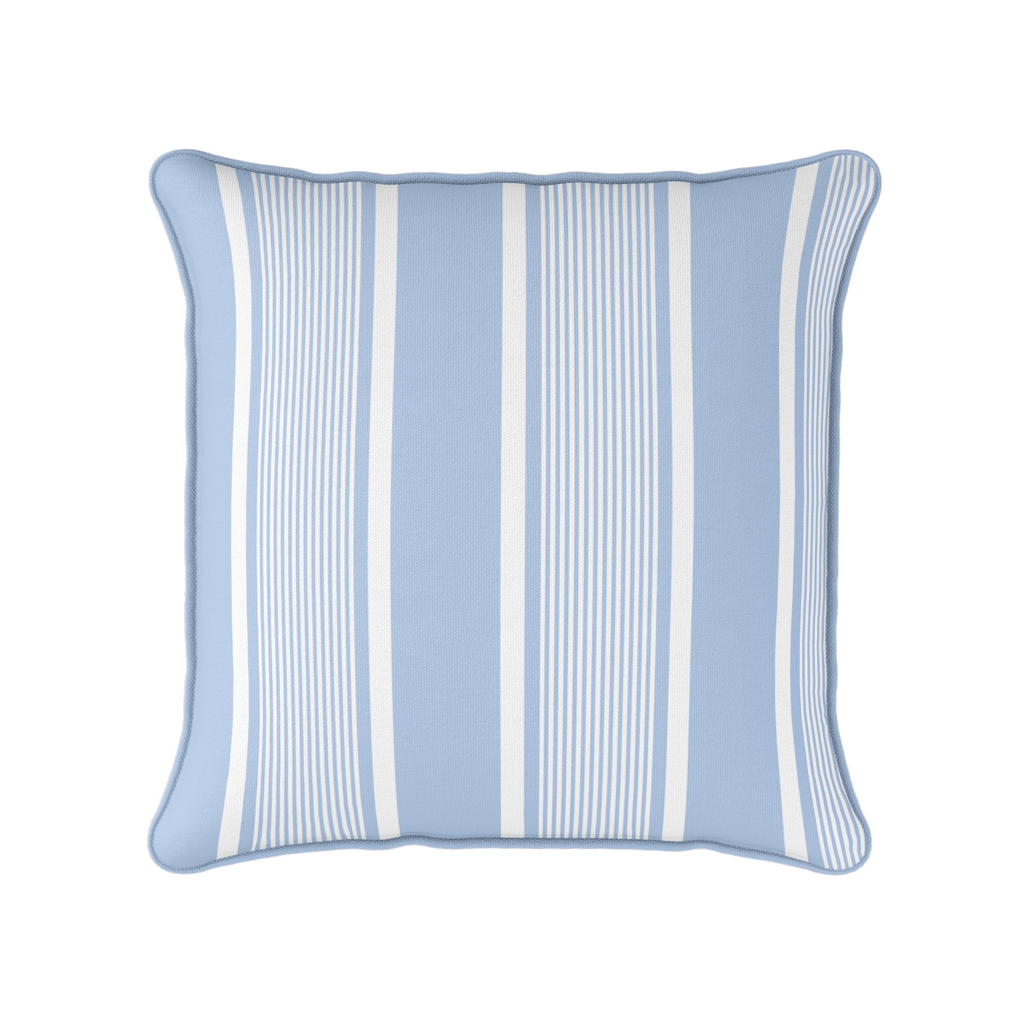Deckchair Stripe Cushion - Blues - Hydrangea Lane Home