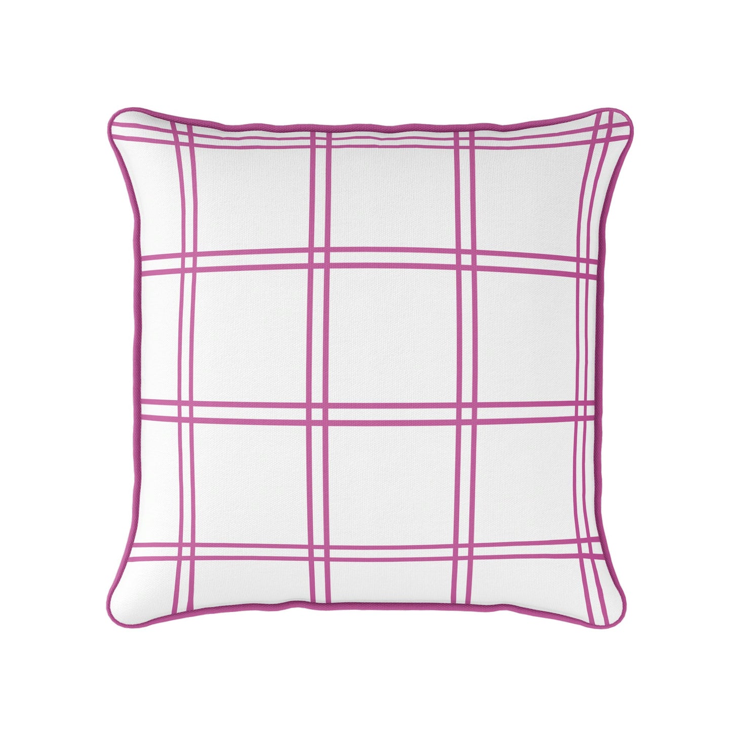 Double Window Pane Check Cushion - Pinks - Hydrangea Lane Home