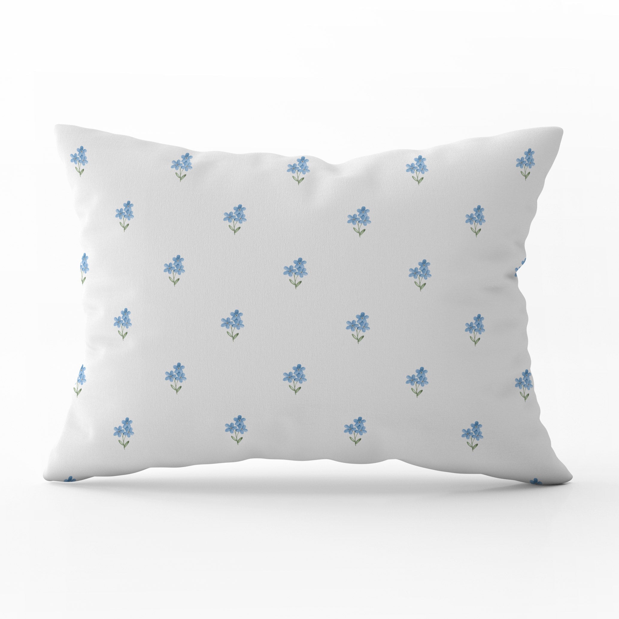 Forget Me Not Cushion - White - Hydrangea Lane Home