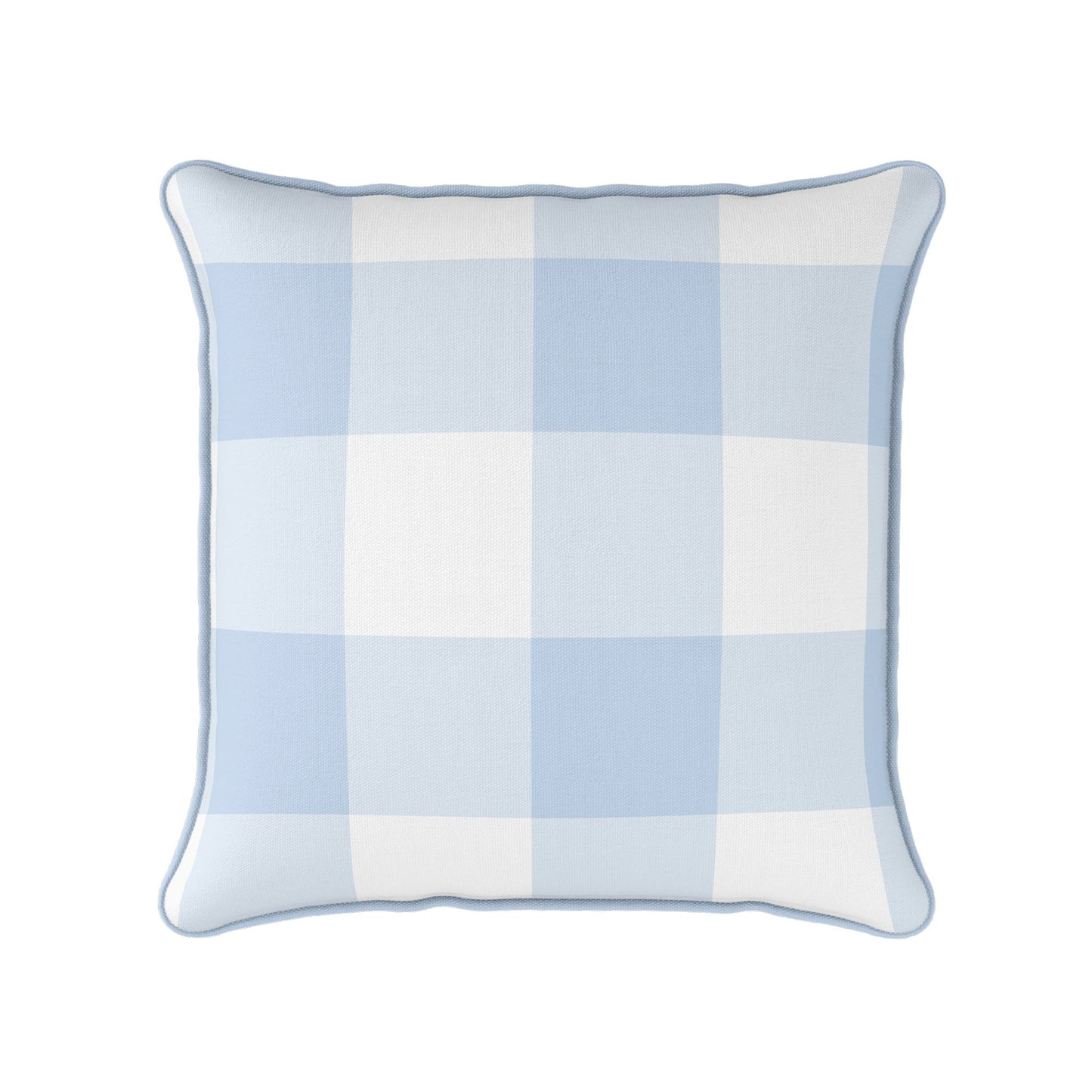 Gingham Check Jumbo Cushion - Blues - Hydrangea Lane Home